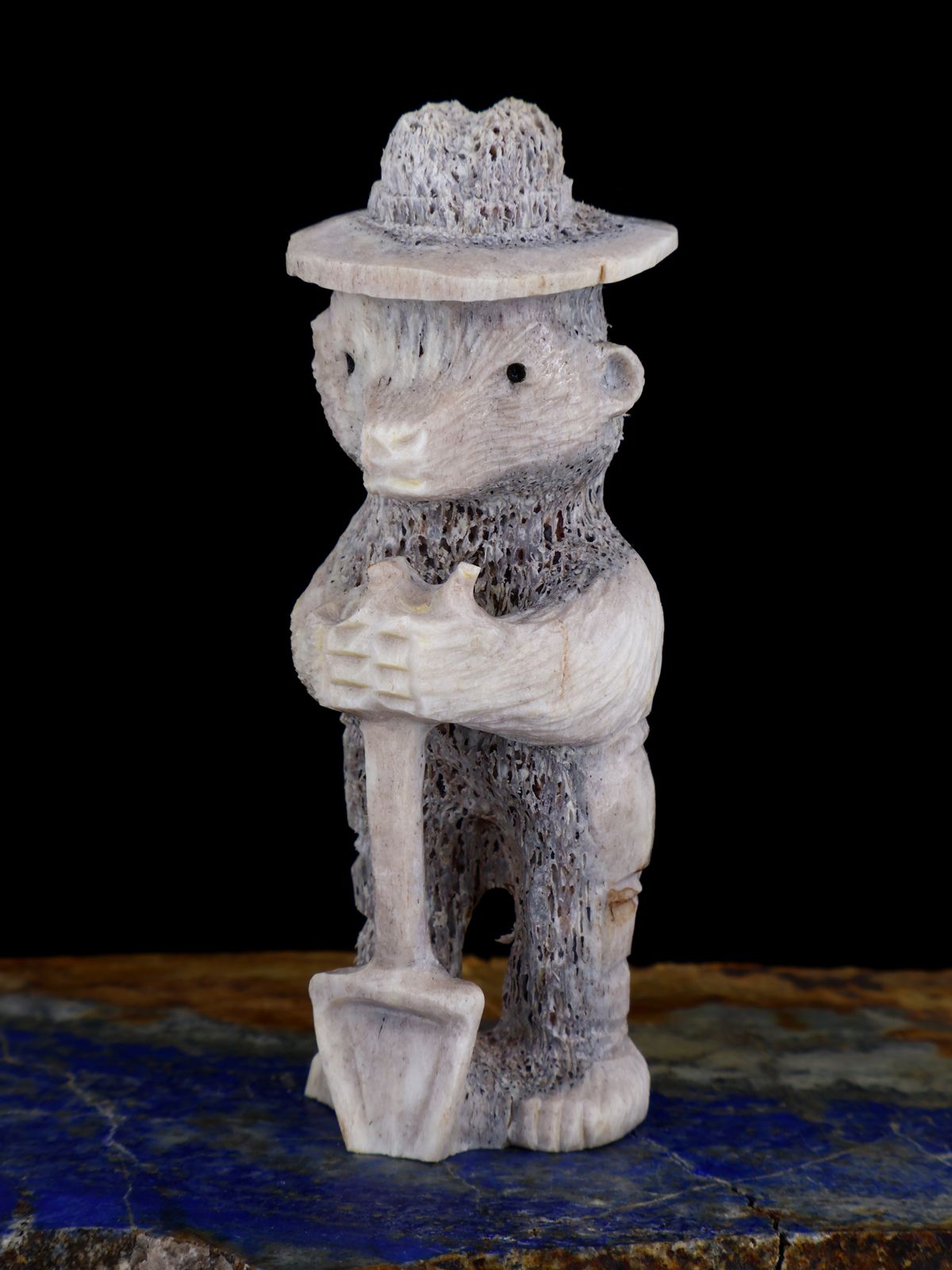 Antler Smokey Bear Zuni Fetish - PuebloDirect.com