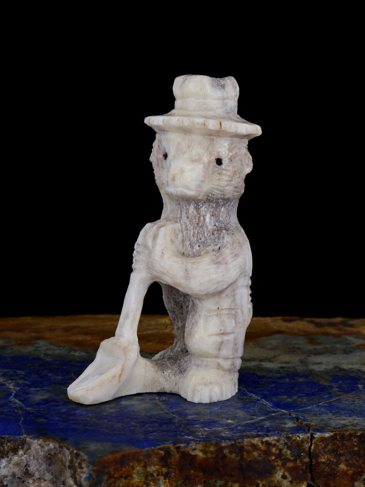 Antler Smokey Bear Zuni Fetish - PuebloDirect.com