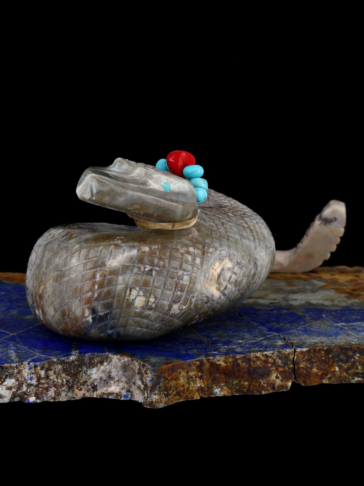 Picasso Marble Snake Zuni Fetish - PuebloDirect.com