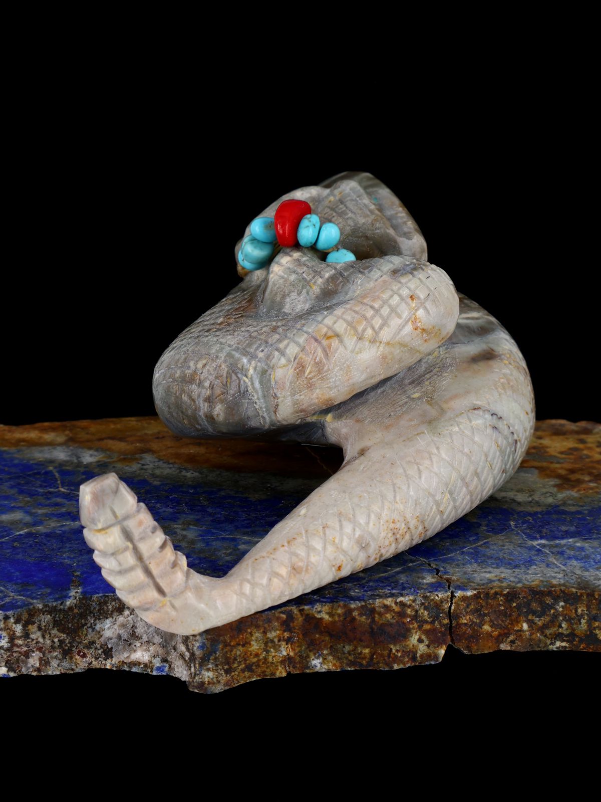 Picasso Marble Snake Zuni Fetish - PuebloDirect.com
