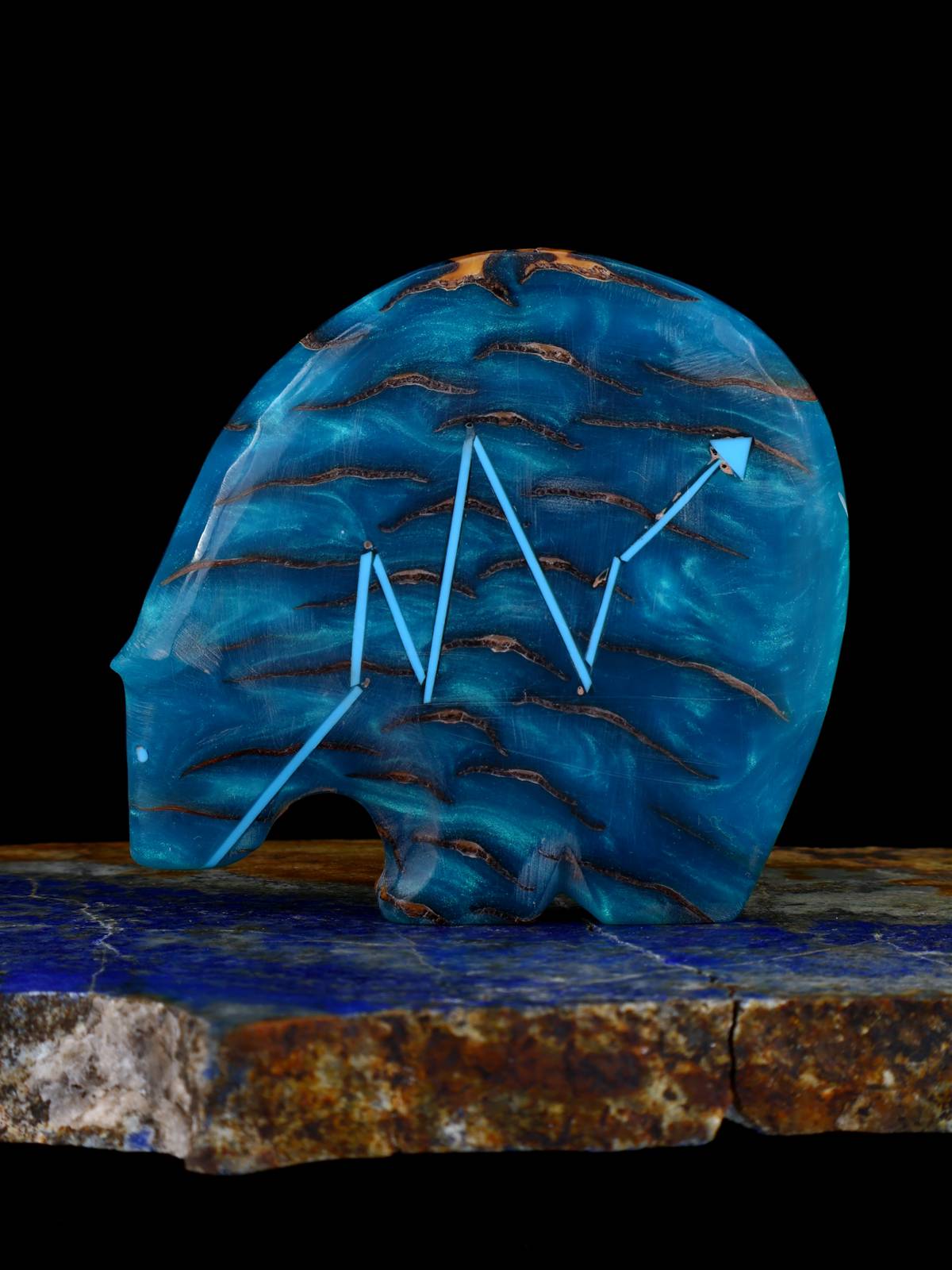 Pinecone in Resin Medicine Bear Zuni Fetish