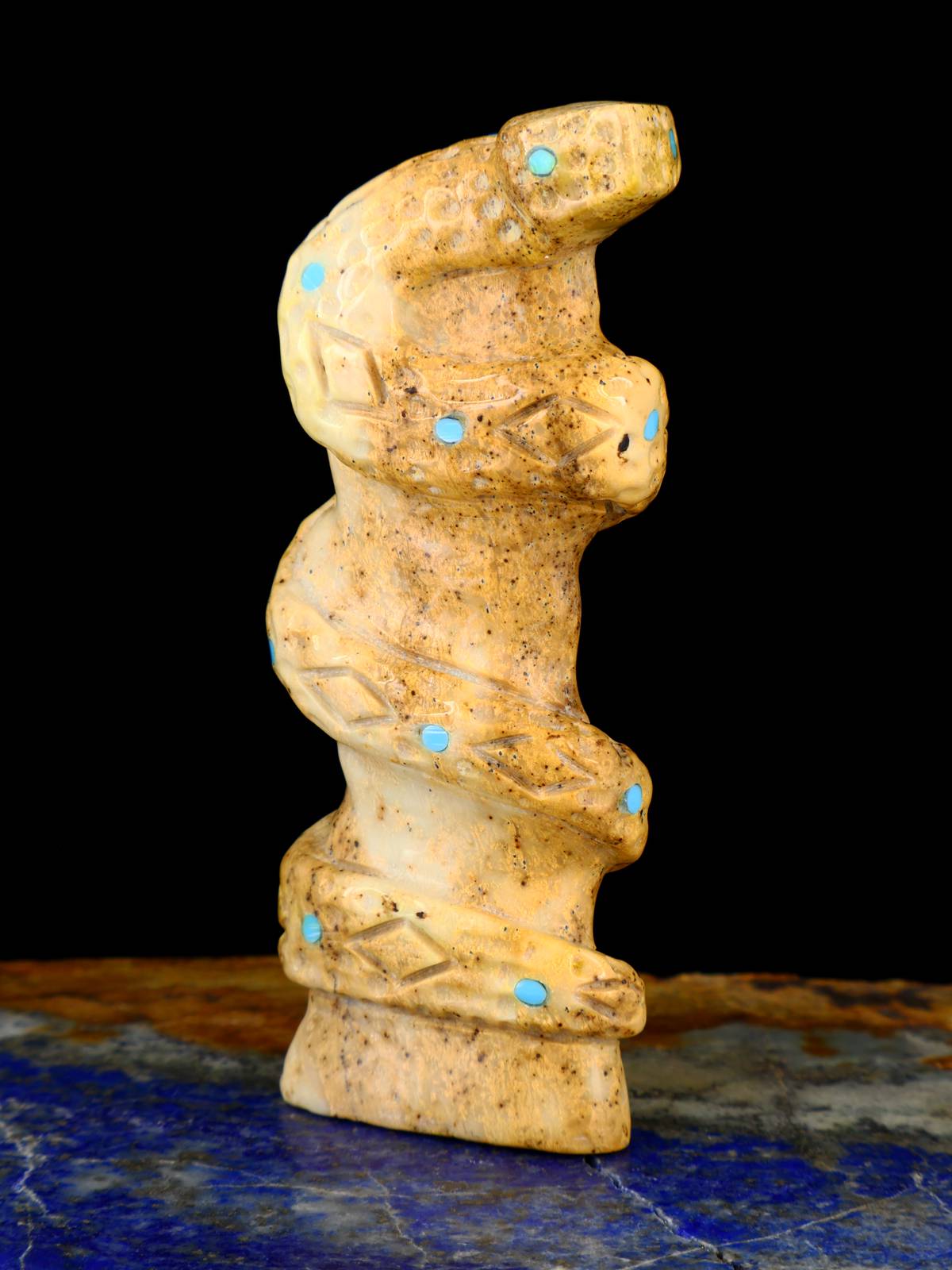 Serpentine Snake Zuni Fetish Carving