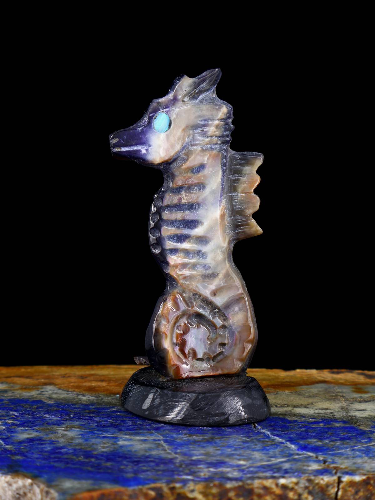 Shell Seahorse Zuni Fetish