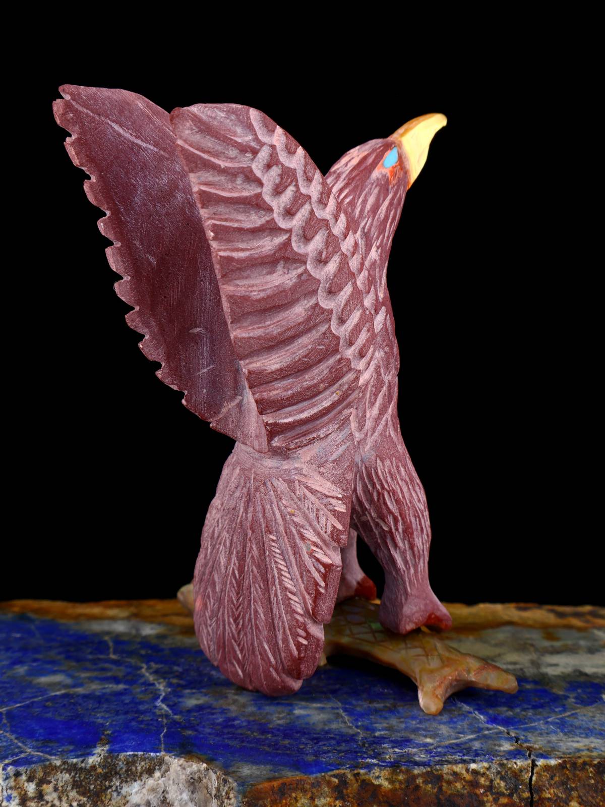 Pipestone Eagle With Fish Zuni Fetish
