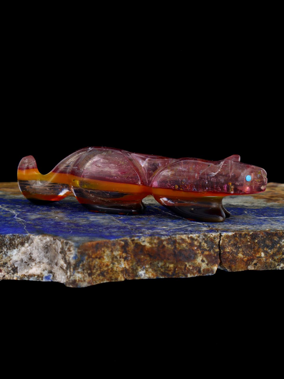 Surfite Mountain Lion Zuni Fetish Carving - PuebloDirect.com