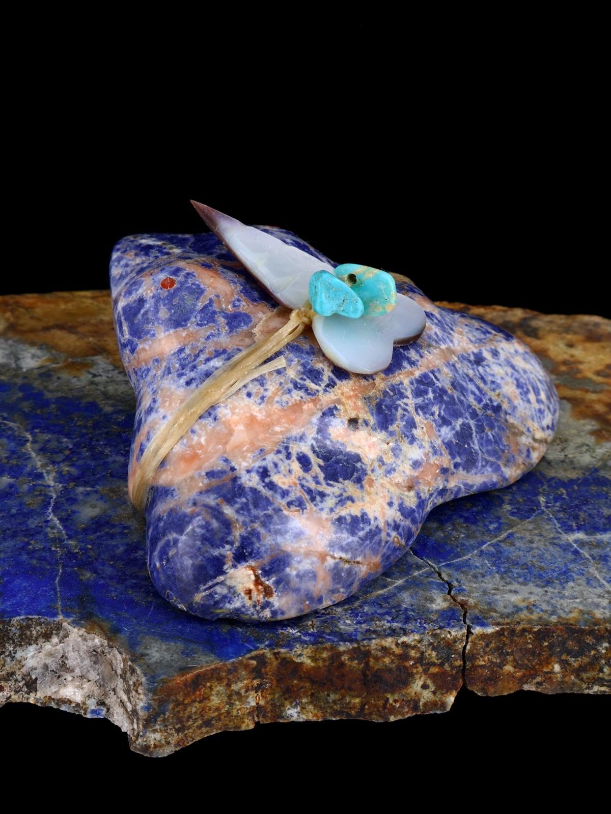Sodalite Frog Zuni Fetish - PuebloDirect.com