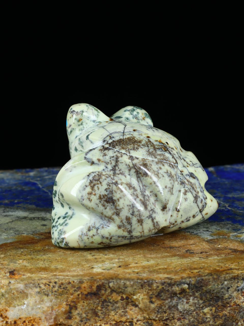 Serpentine Frog Zuni Fetish - PuebloDirect.com