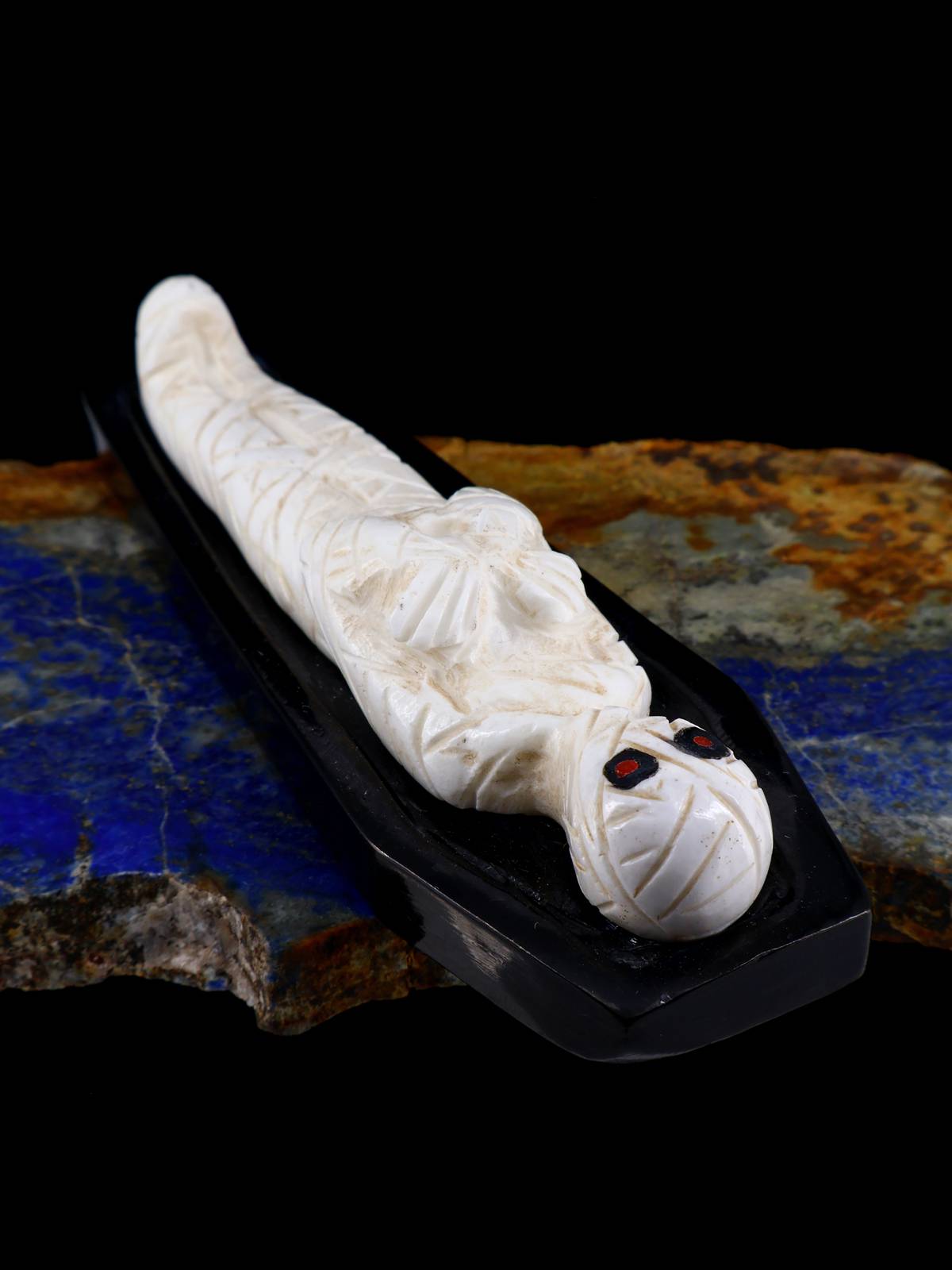 White Marble I Want My Mummy Zuni Fetish