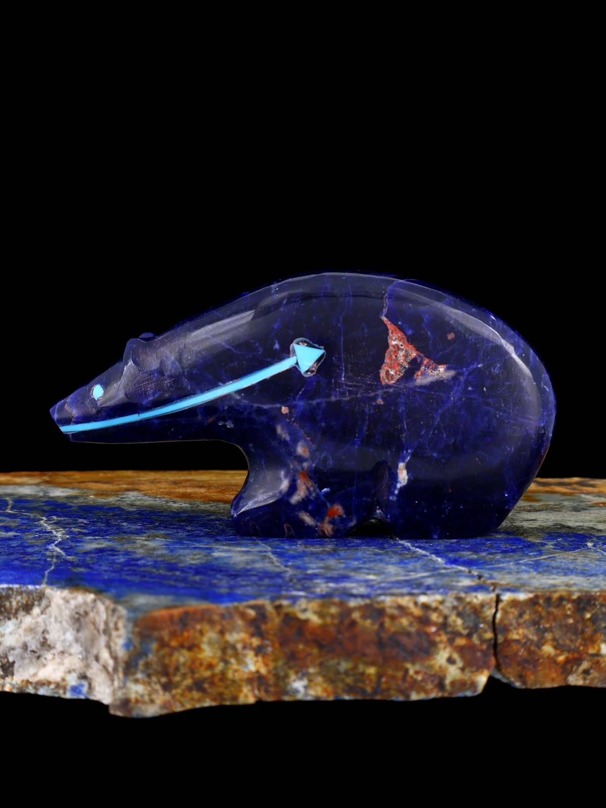 Sodalite Bear Zuni Fetish