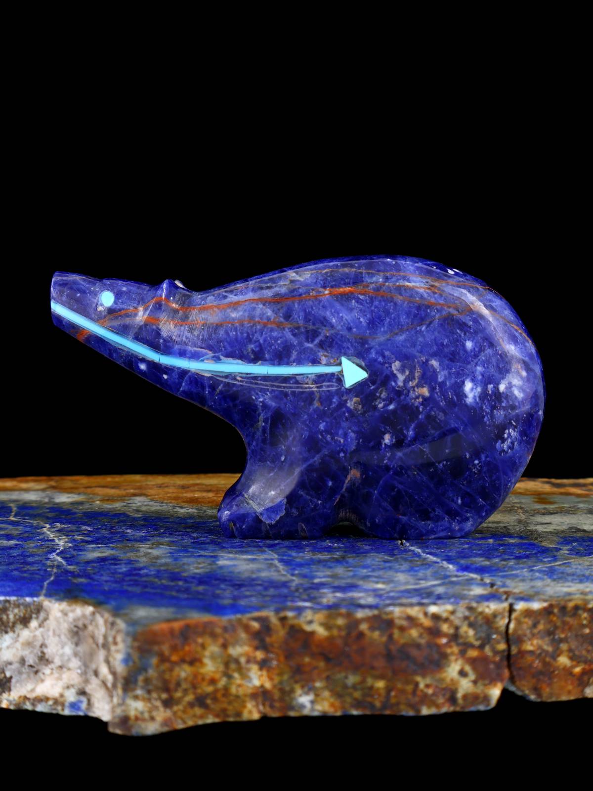 Sodalite Bear Zuni Fetish
