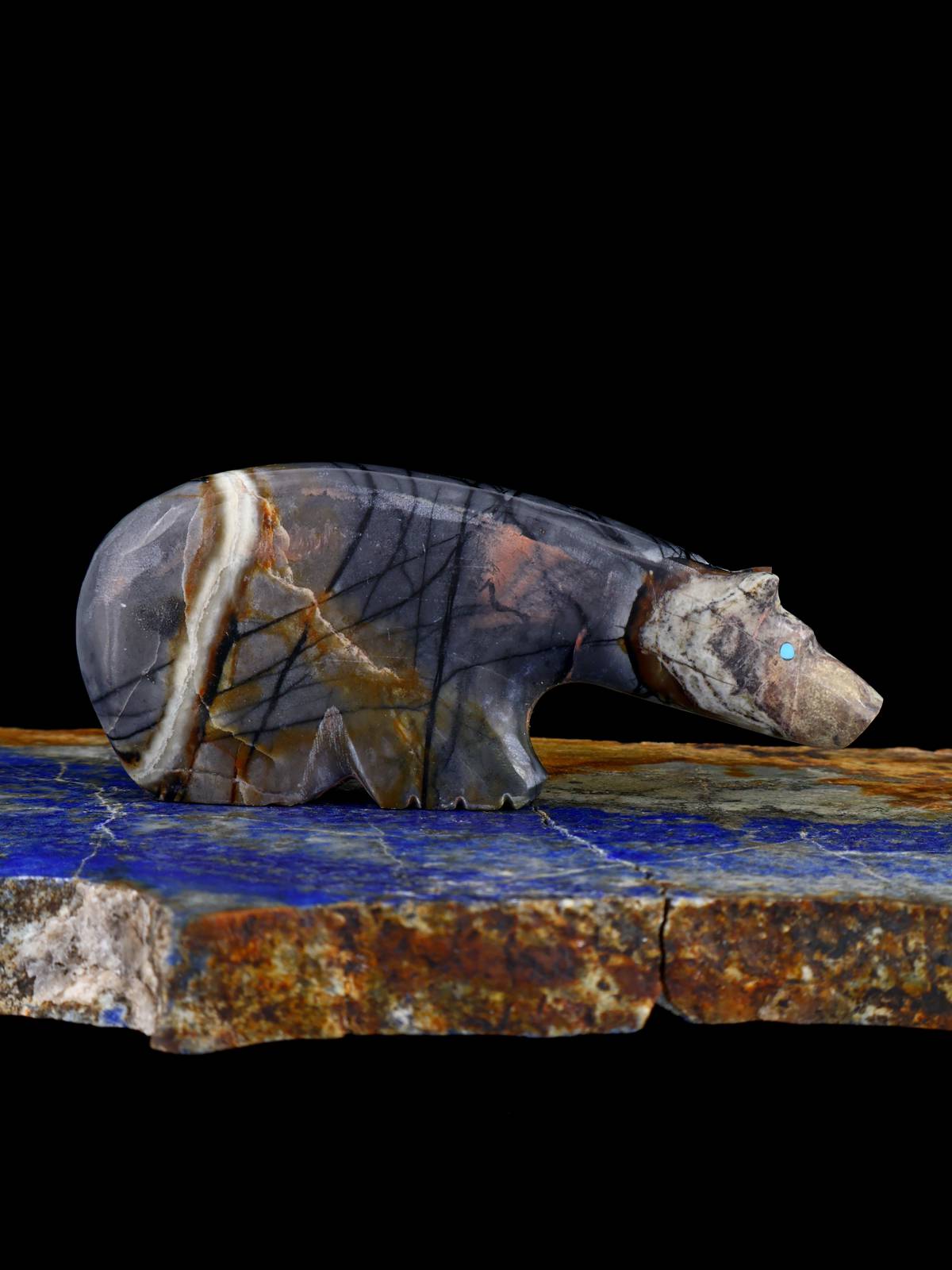 Picasso Marble Bear Zuni Fetish