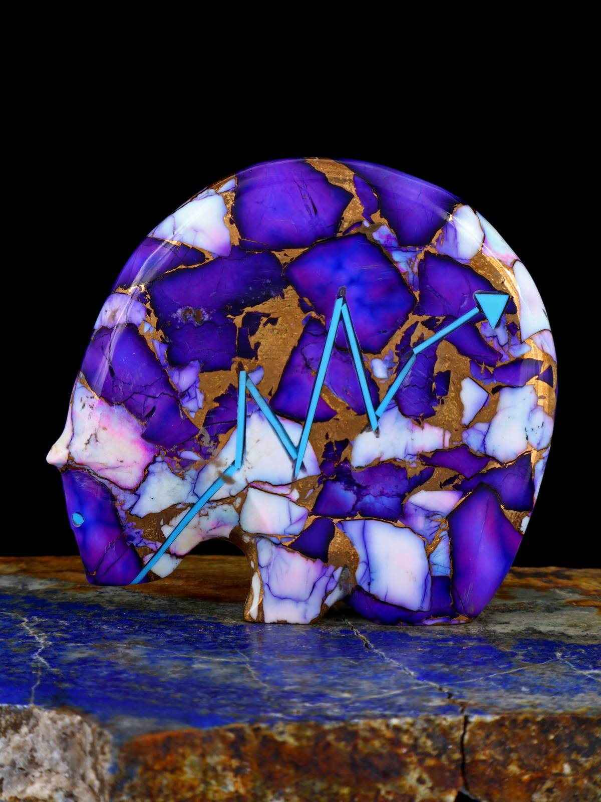 Compressed Mojave Bear Zuni Fetish