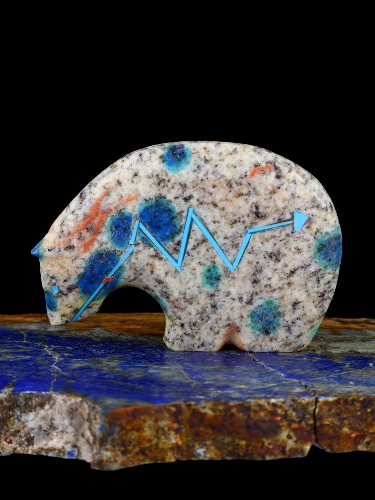 K2 Blue Medicine Bear Zuni Fetish