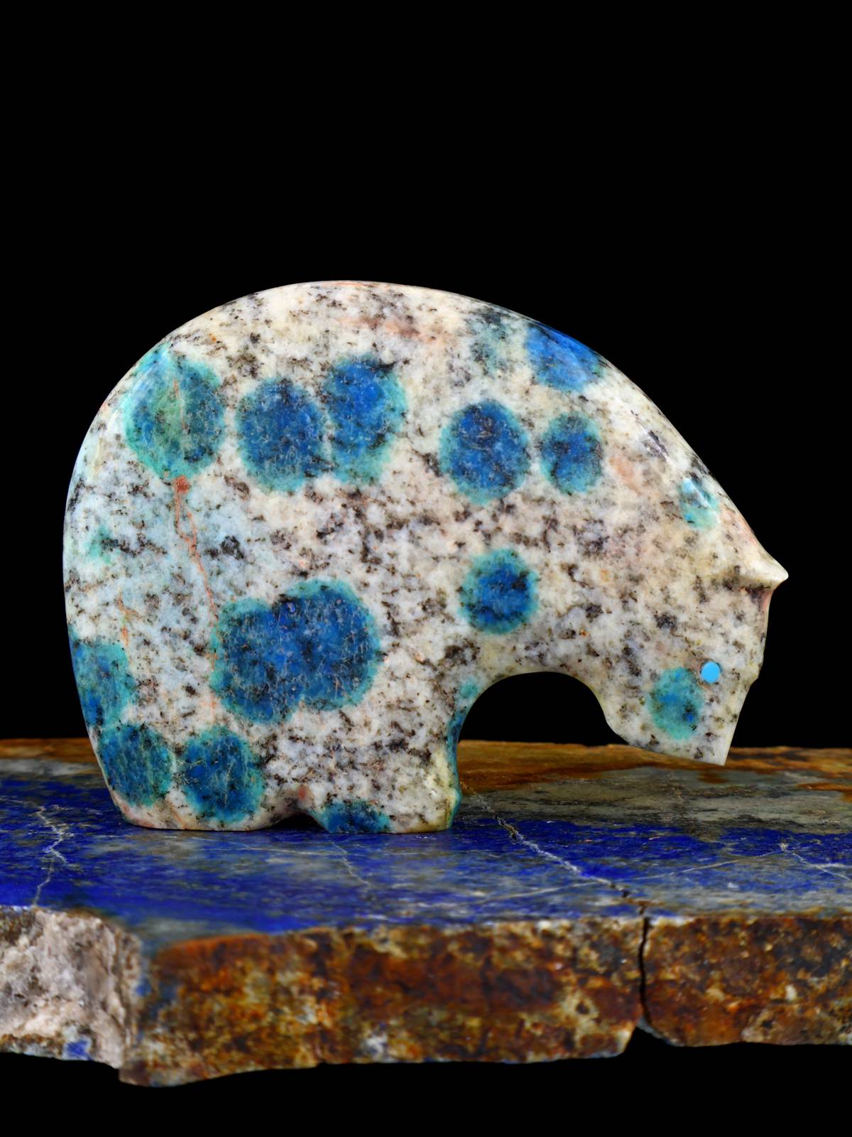 K2 Blue Medicine Bear Zuni Fetish