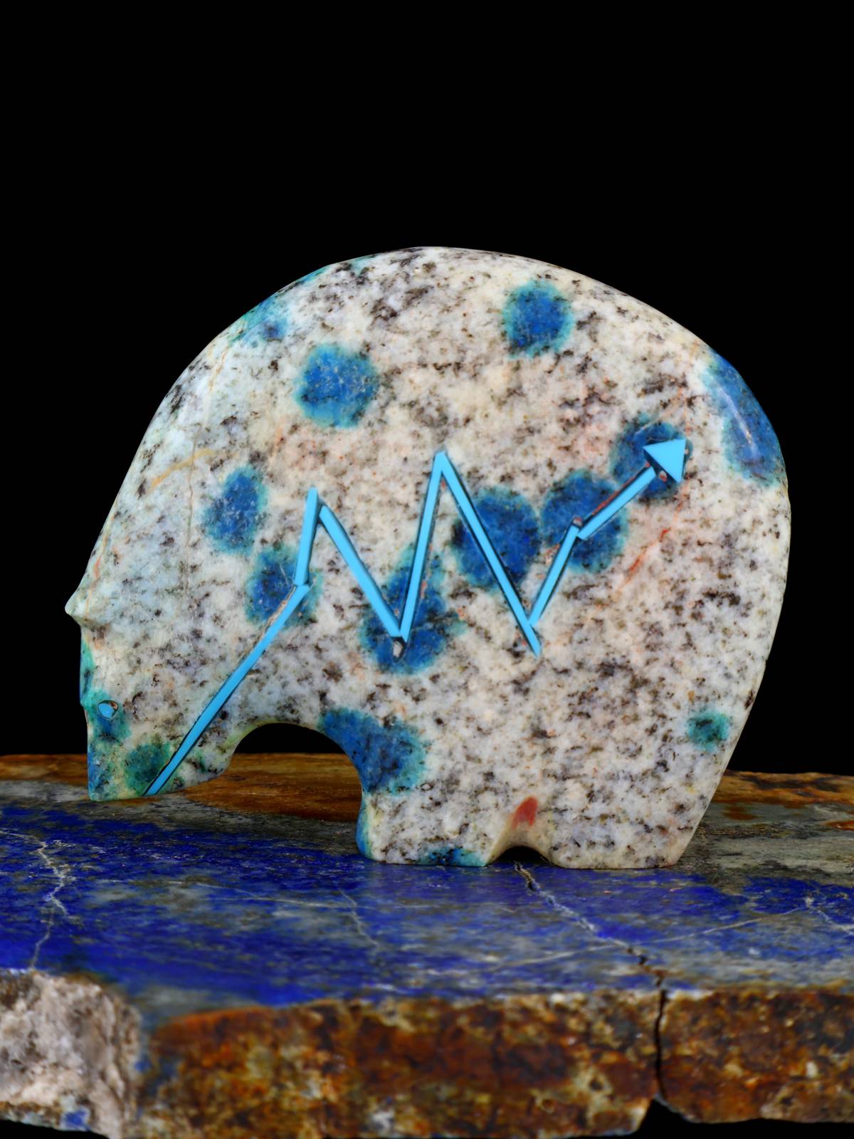 K2 Blue Medicine Bear Zuni Fetish