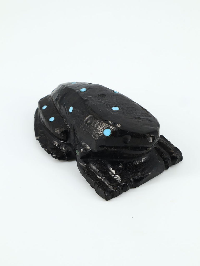 Black Jet Frog Zuni Fetish - PuebloDirect.com