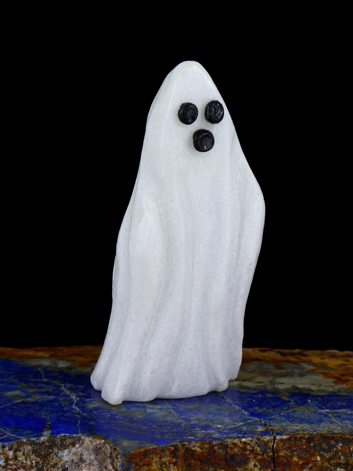 White Marble Ghost Zuni Fetish