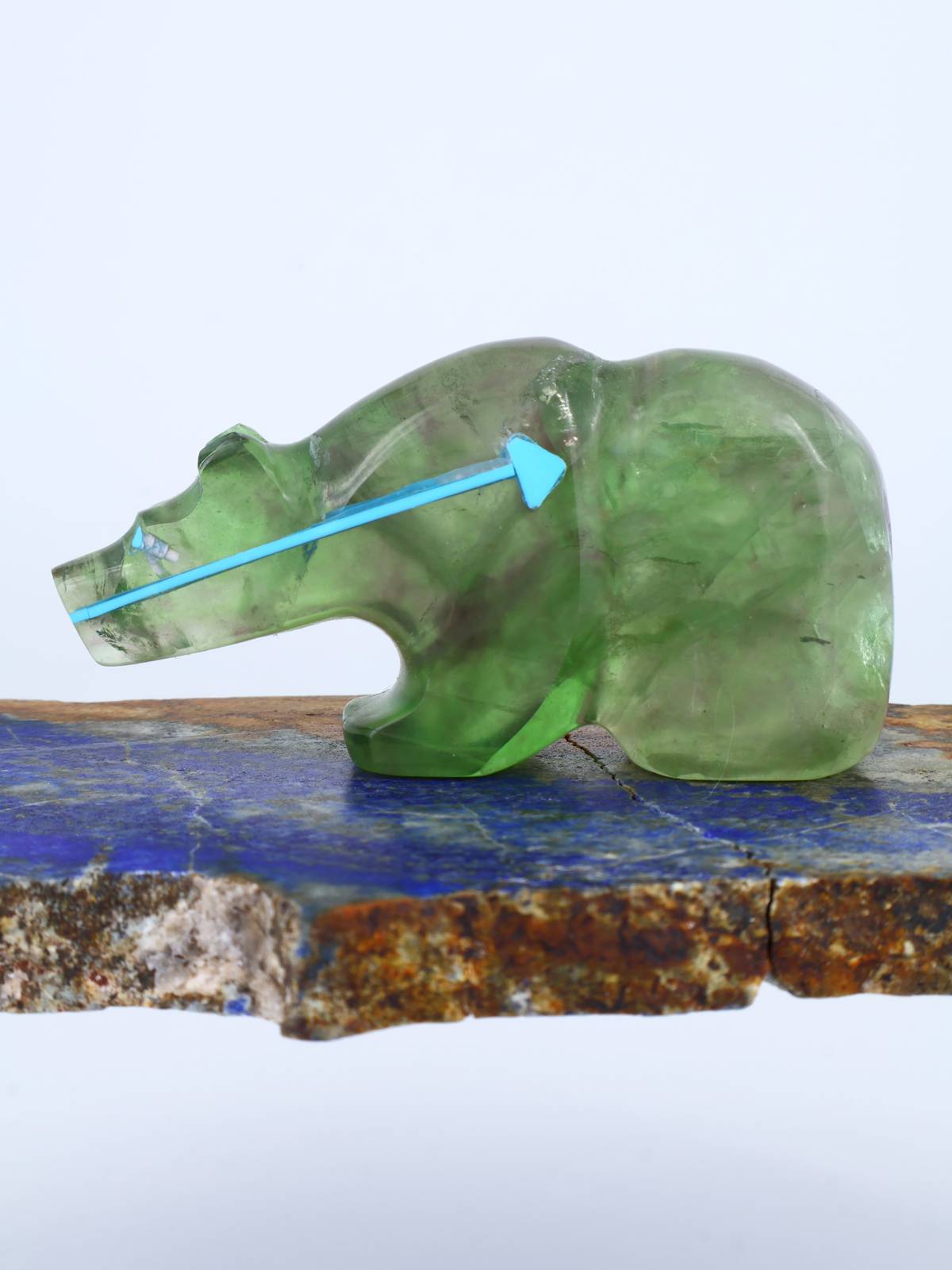 Fetiche Zuni del oso de mármol negro