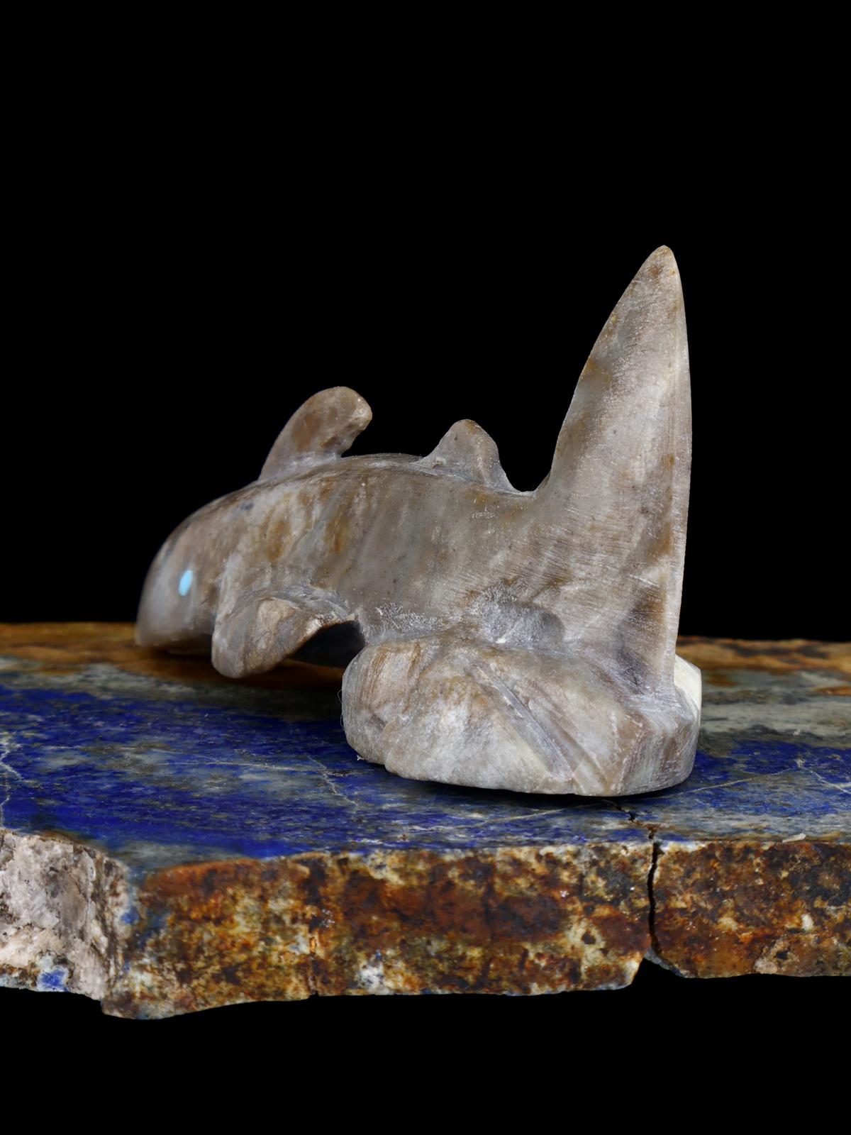 Picasso Marble Shark Zuni Fetish - PuebloDirect.com