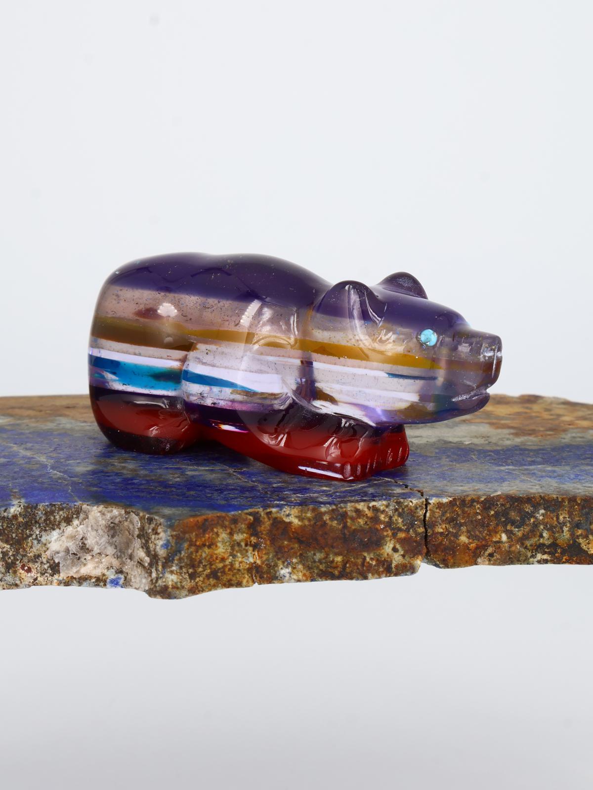 Surfite Bear Zuni Fetish - PuebloDirect.com