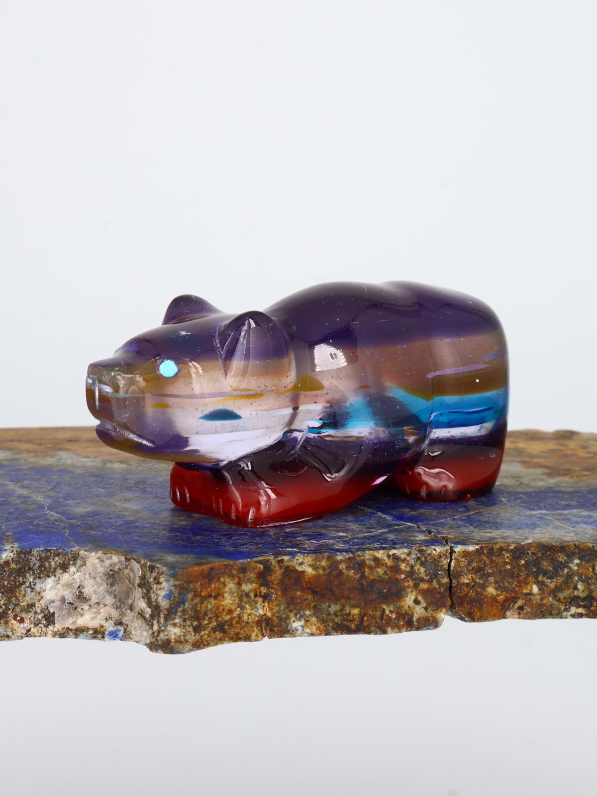 Surfite Bear Zuni Fetish - PuebloDirect.com