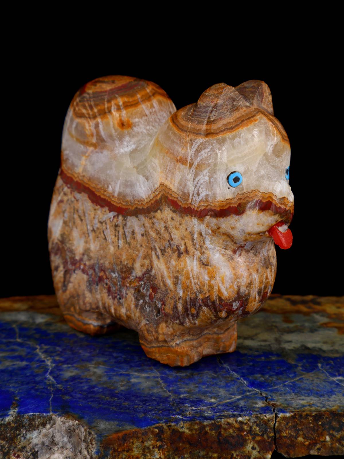 Onyx Dog Zuni Fetish