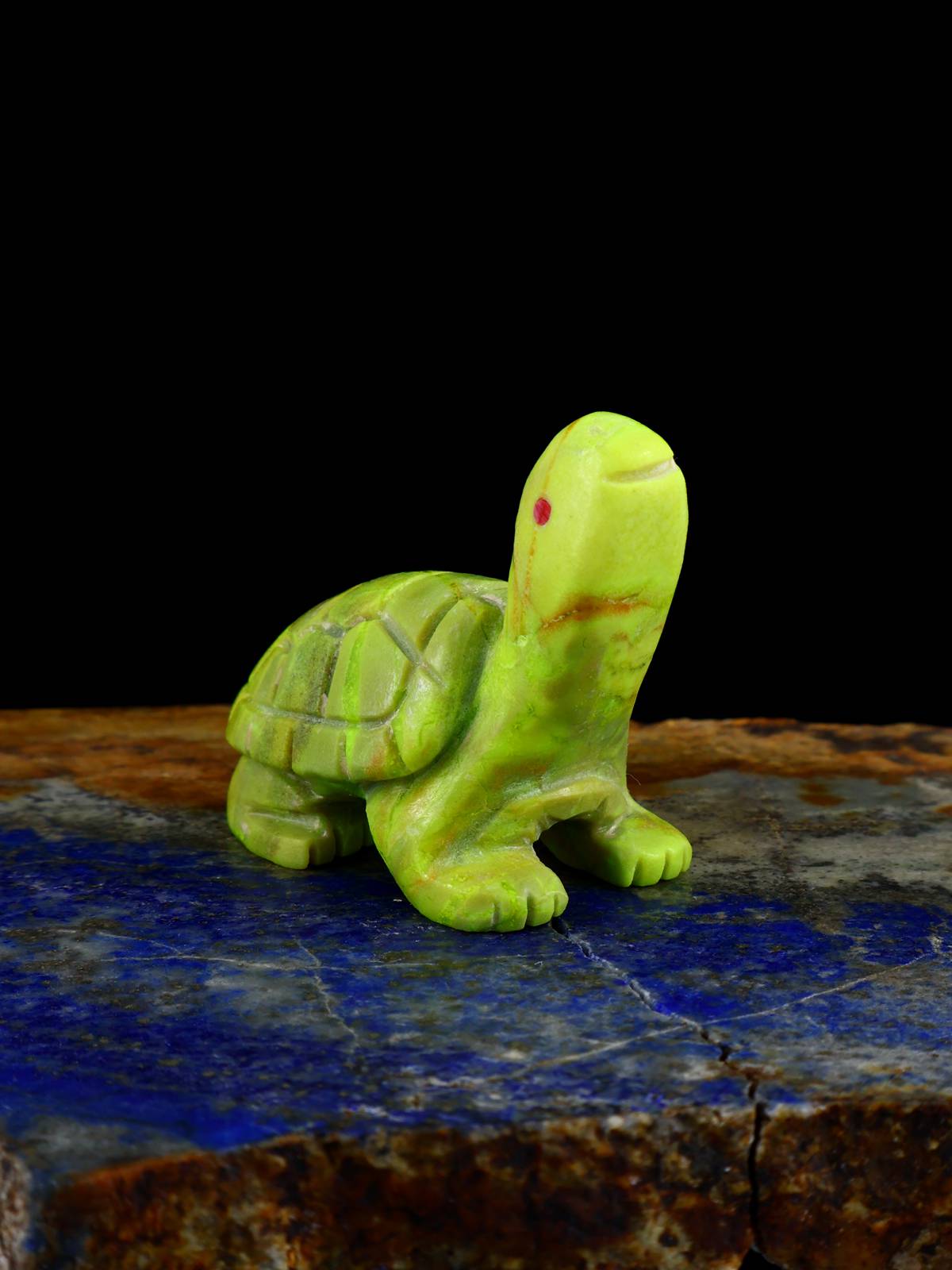 Mojave Turquoise Turtle Zuni Fetish