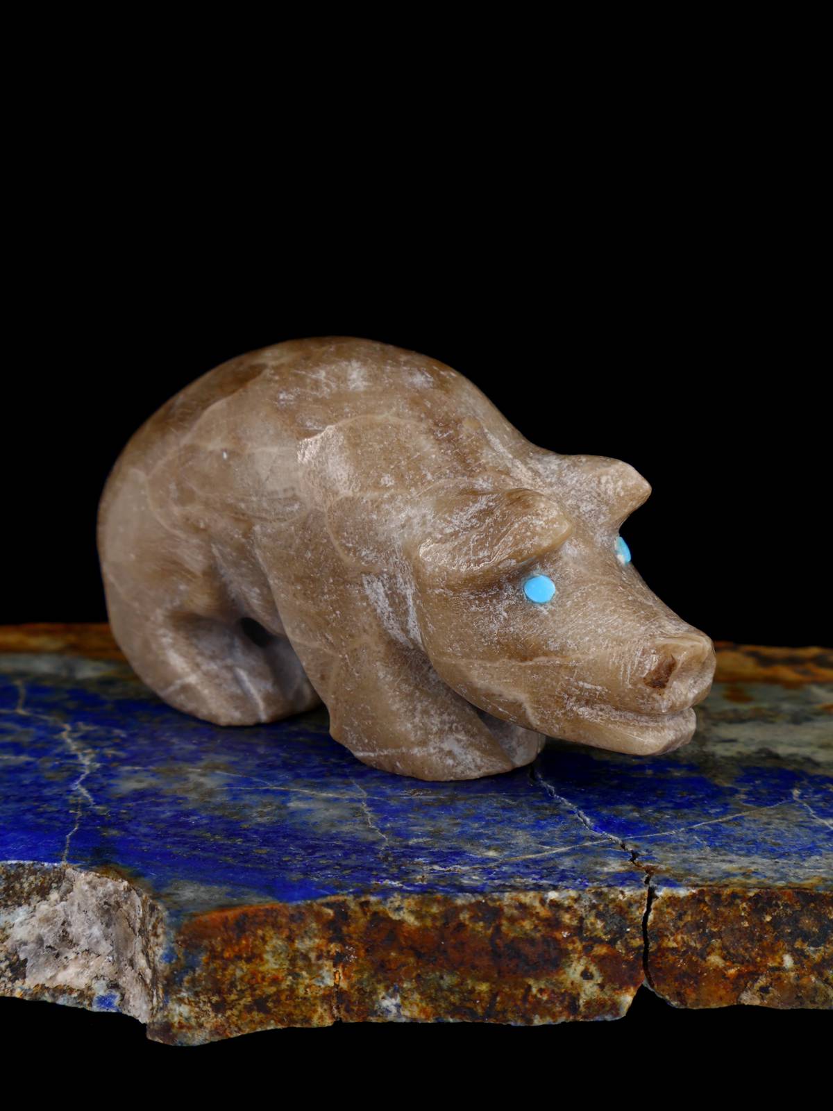 Fossil Stone Pig Zuni Fetish - PuebloDirect.com