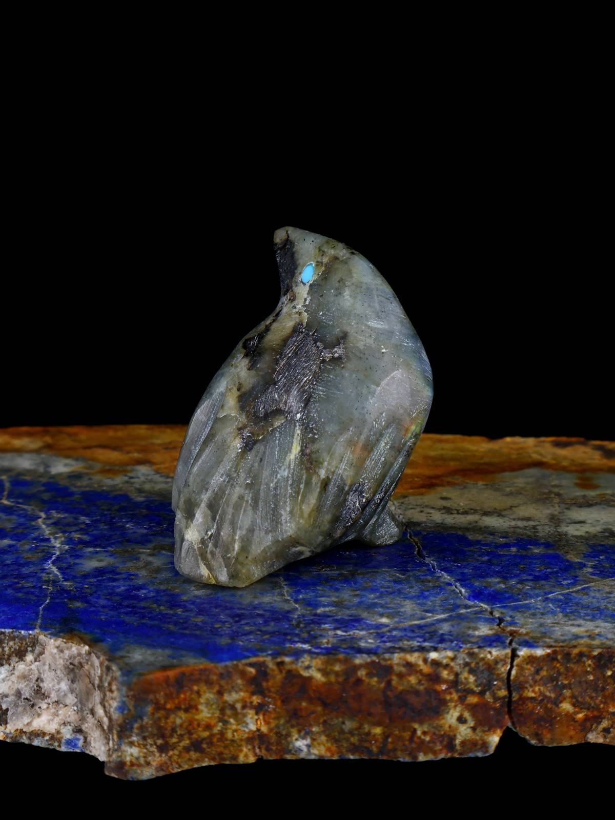Labradorite Bird Zuni Fetish