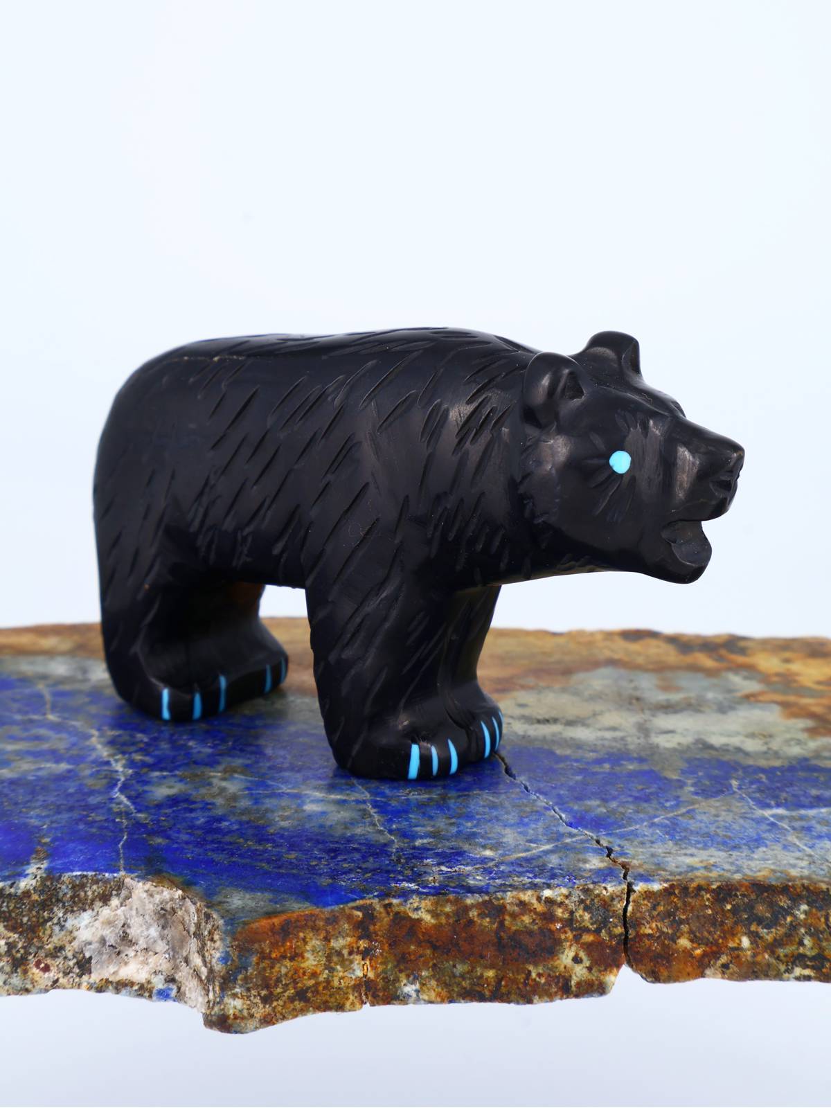 Black Jet Bear Zuni Fetish