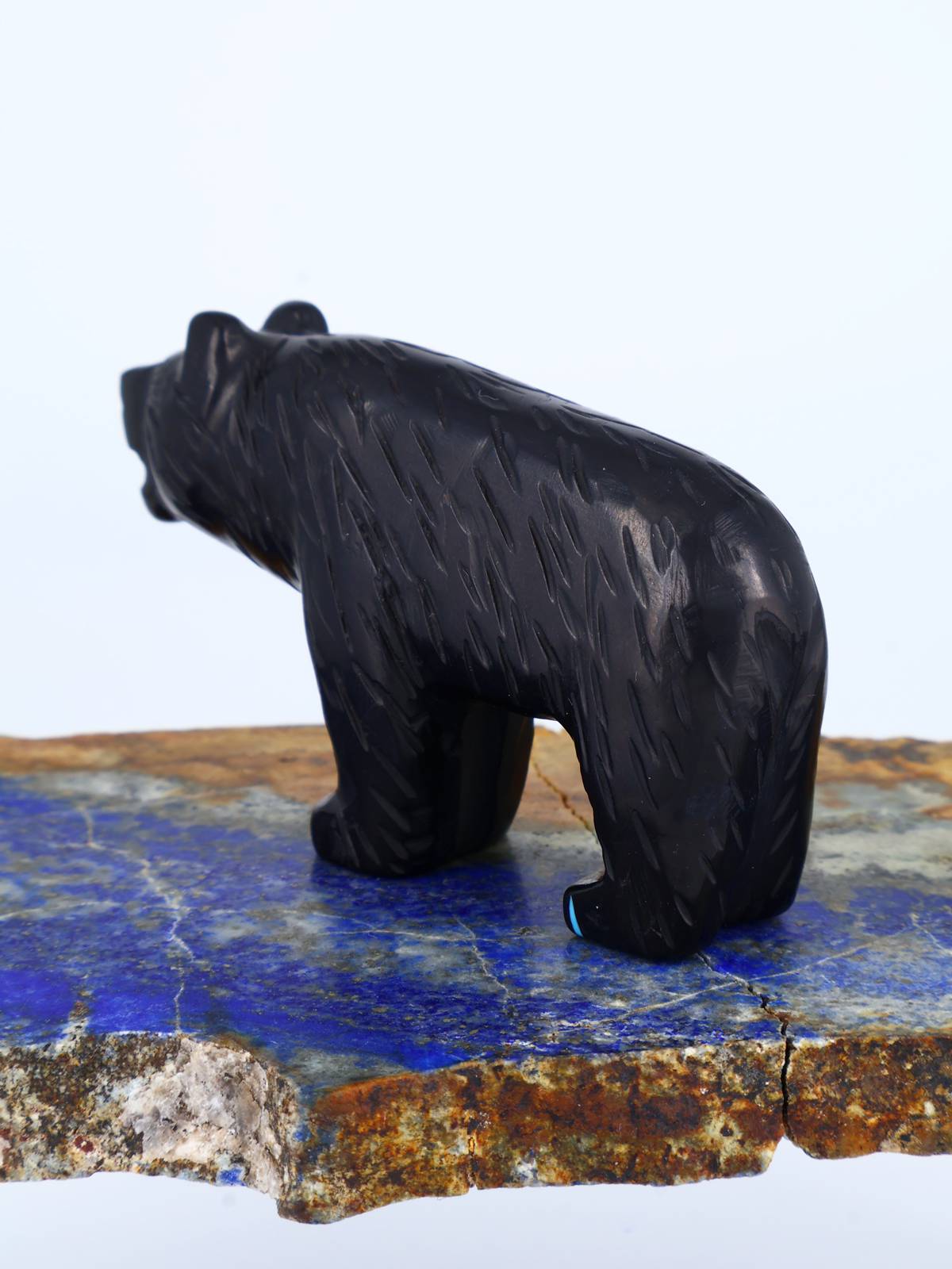 Black Jet Bear Zuni Fetish