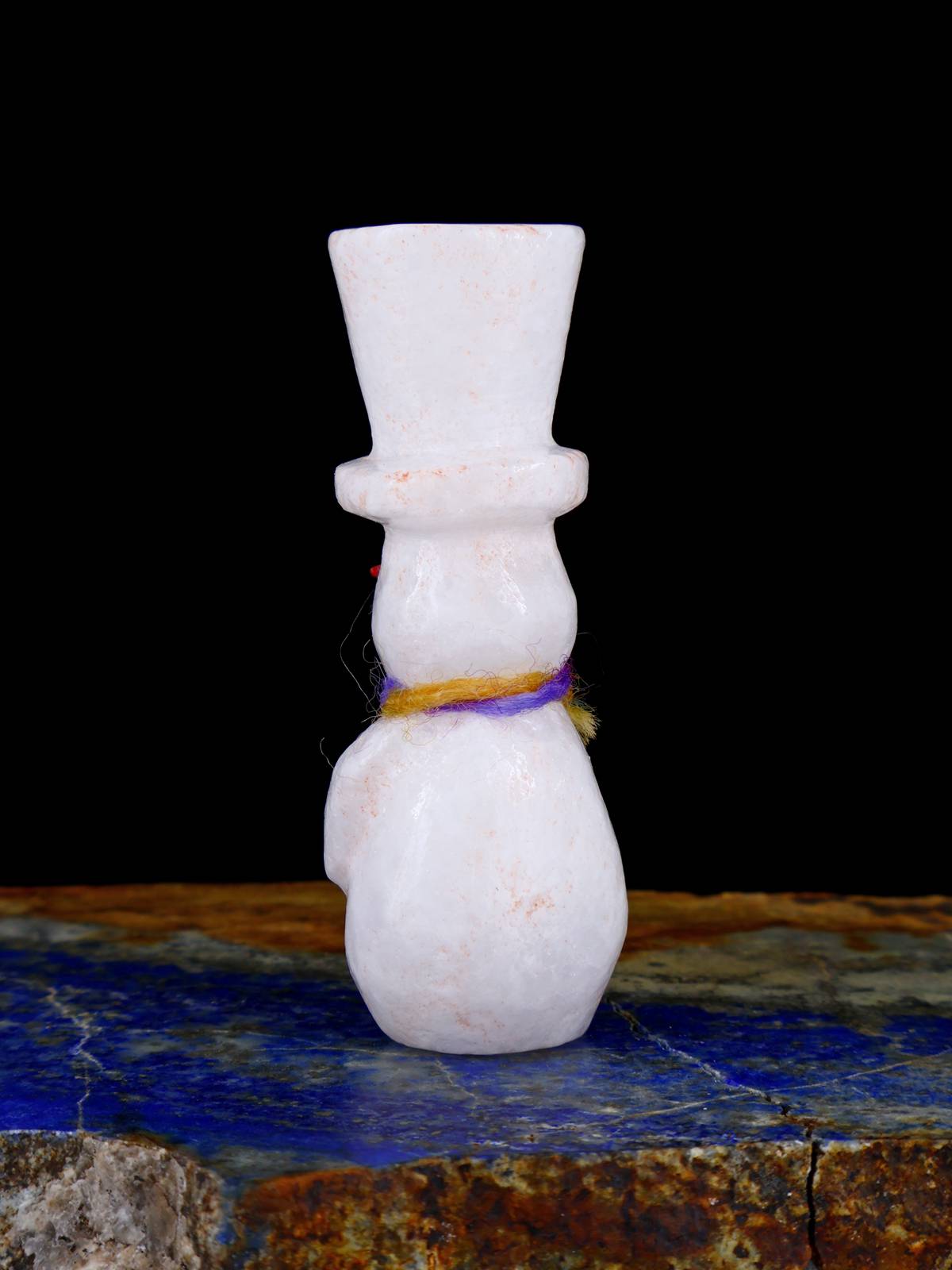 Bonhomme de neige en albâtre Zuni Fetish