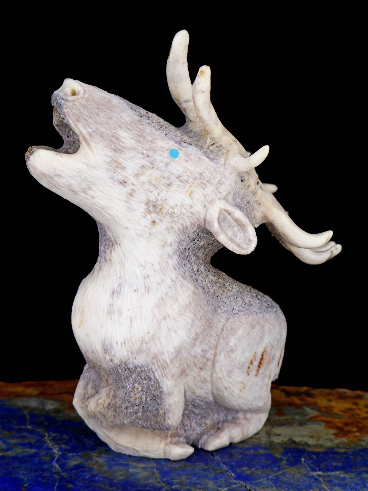 Zuni Poisson Rocher Buffalo Zuni Fétiche