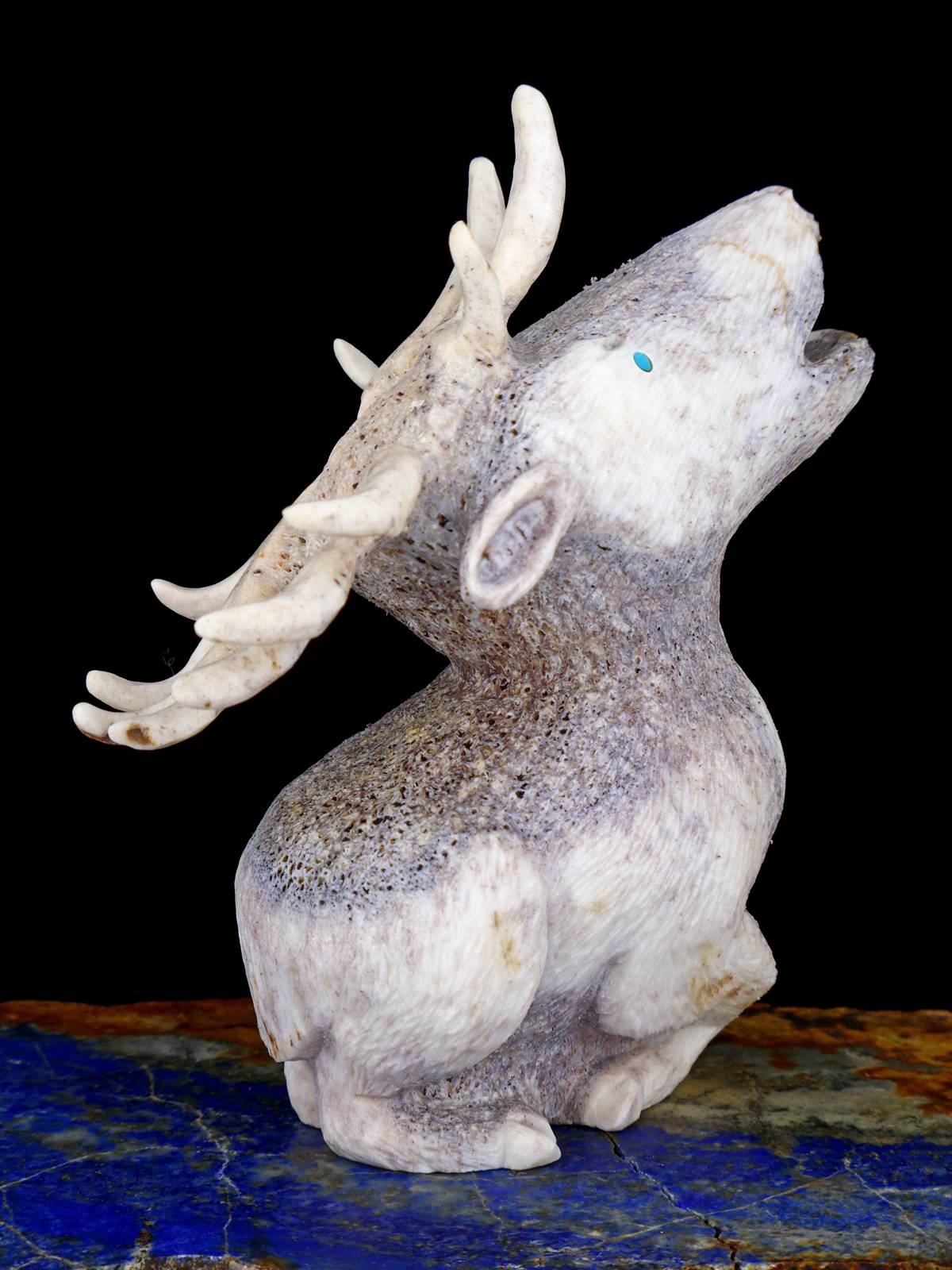Zuni Poisson Rocher Buffalo Zuni Fétiche