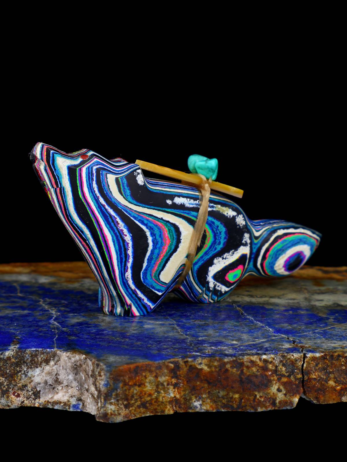 Fordite Coyote Zuni Fétiche