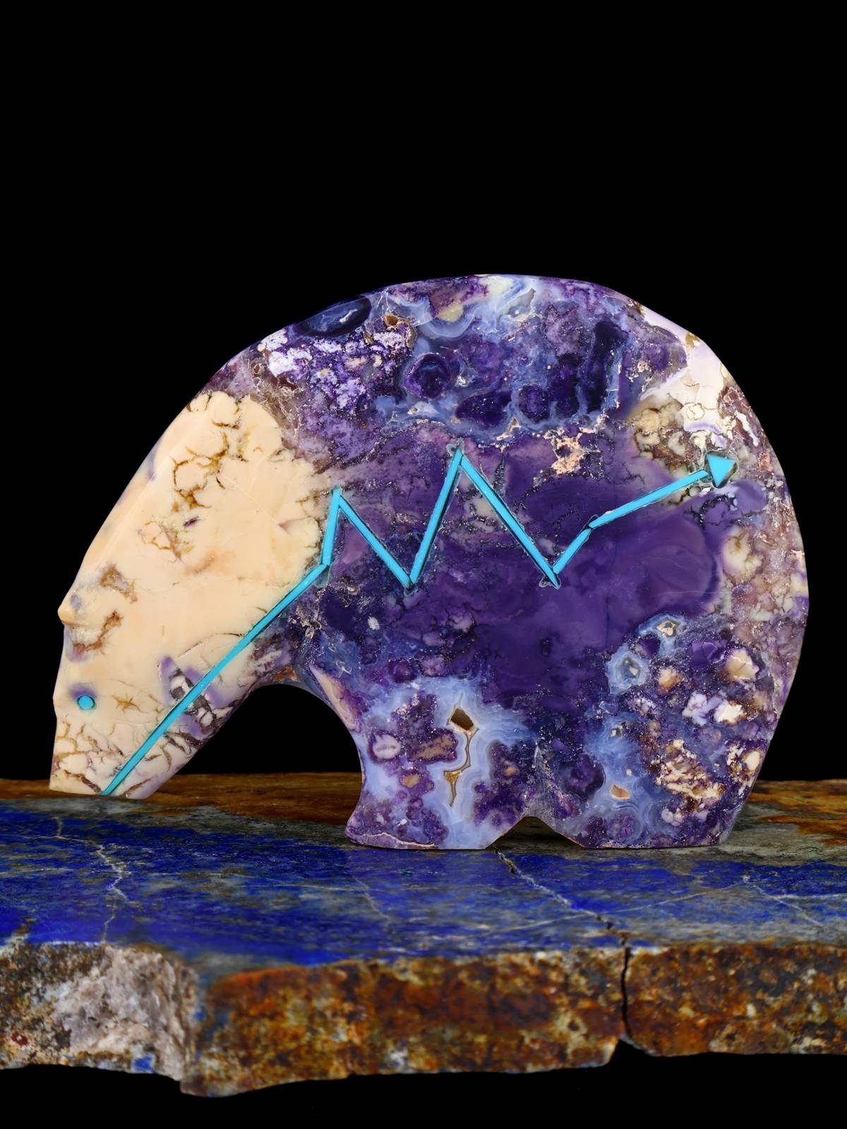 Cielo Caballo Turquesa Oso Medicinal Zuni Fetiche