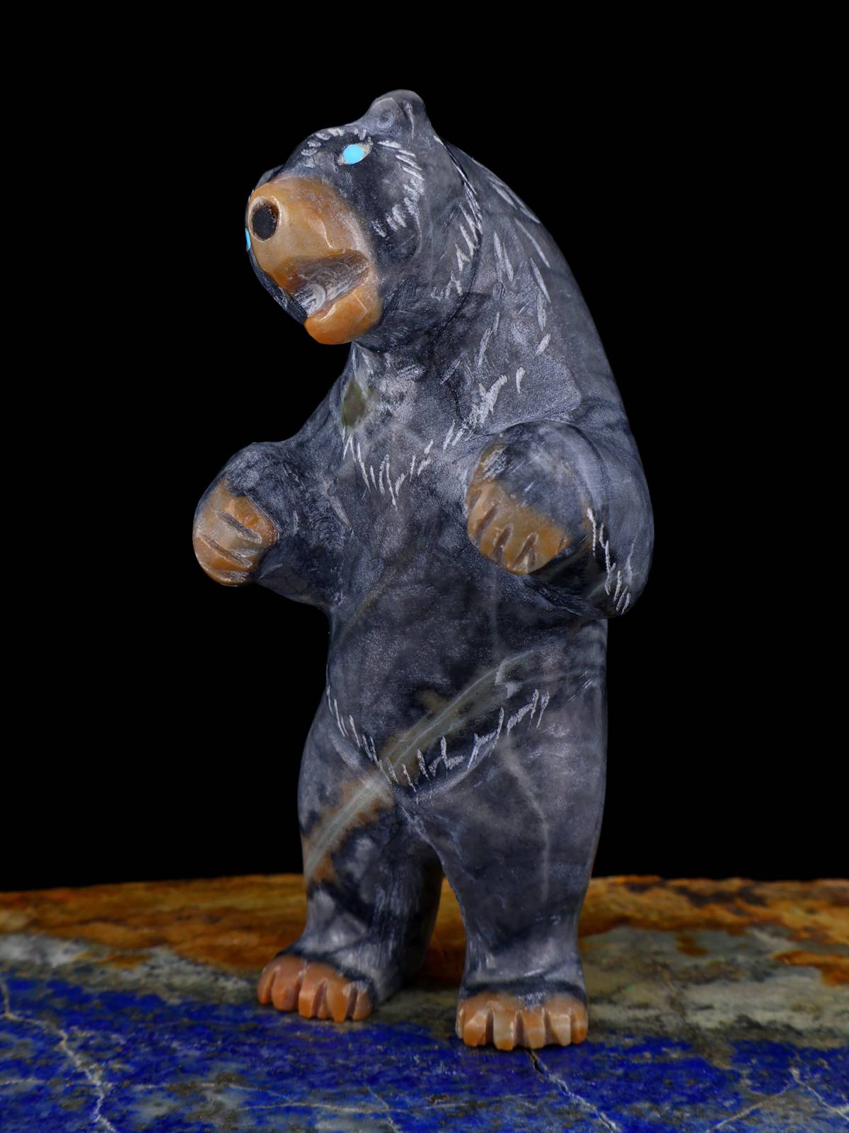 Picasso Marble Bear Zuni Fetish