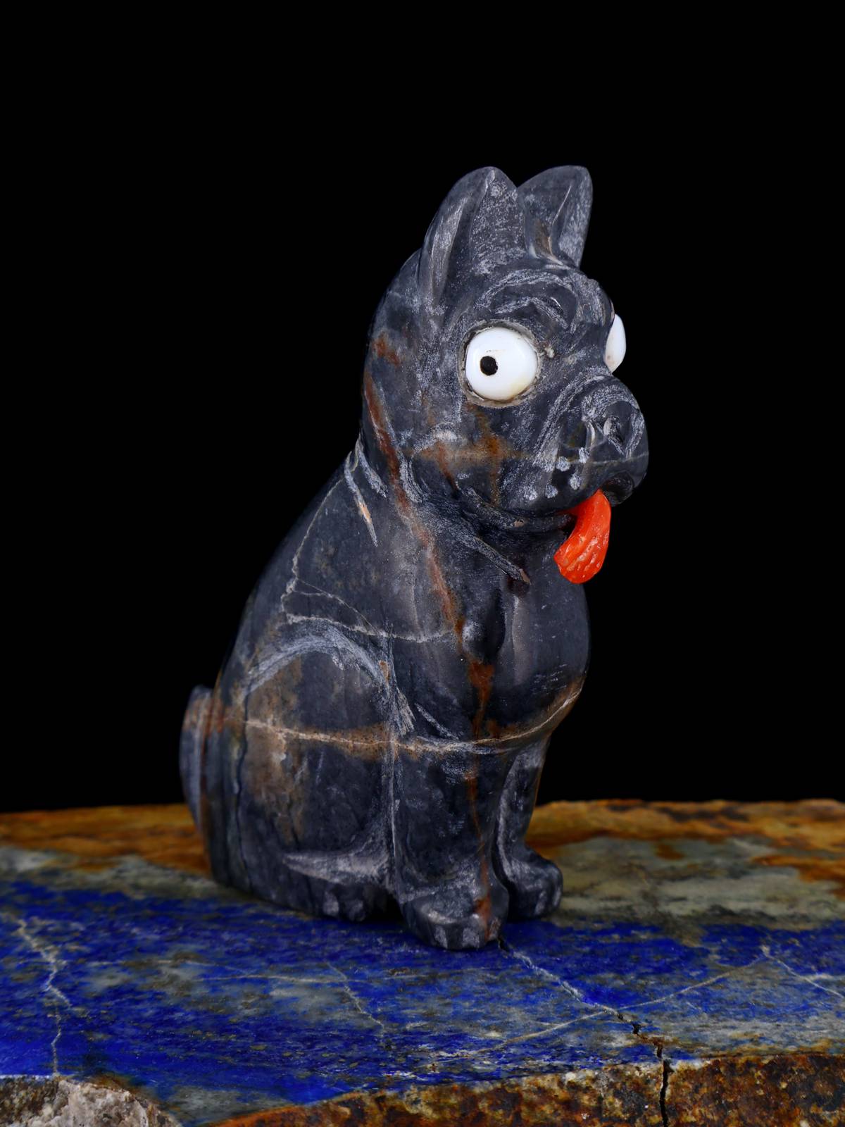 Egyptian Marble Dog Zuni Fetish
