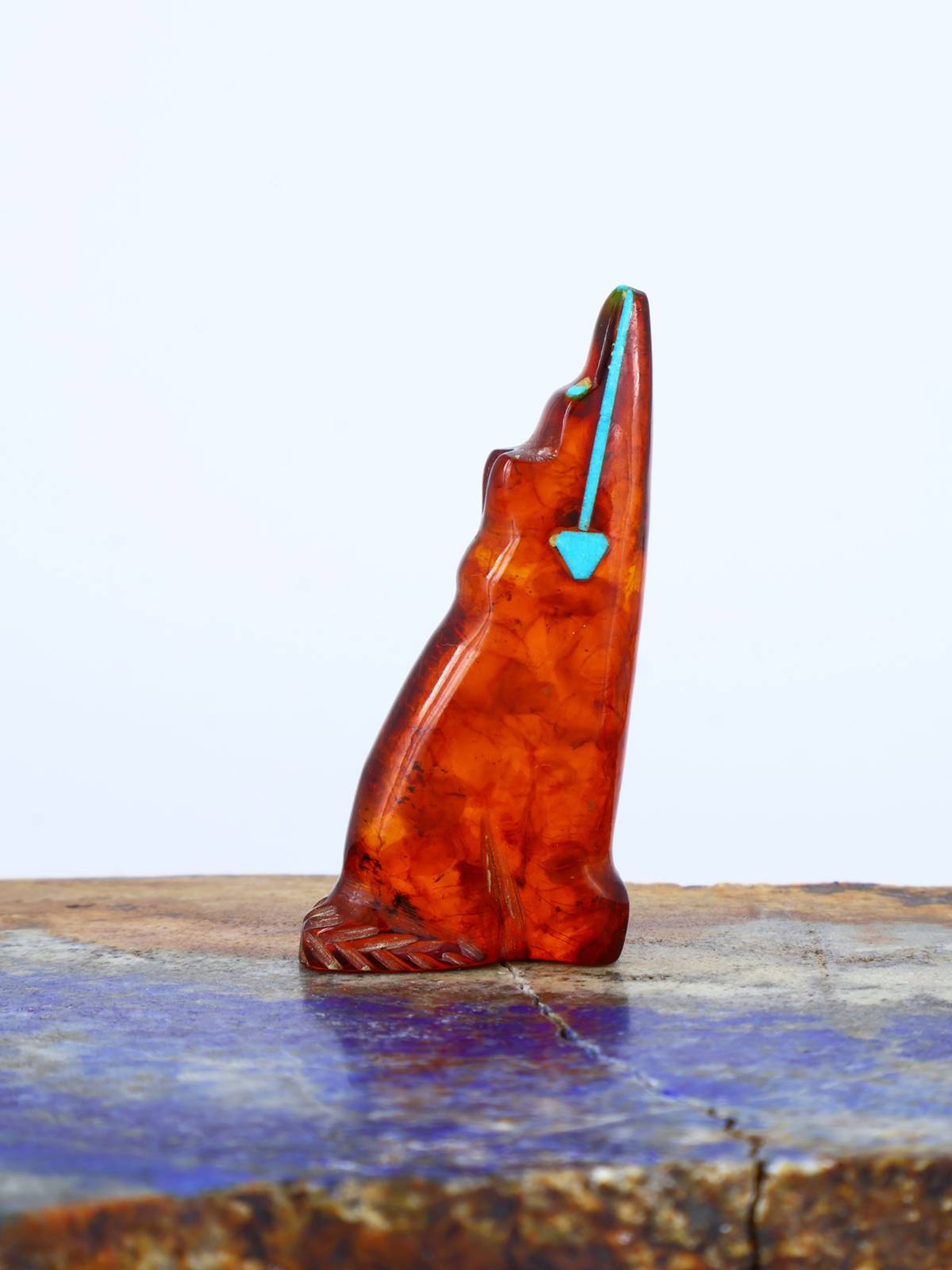 Amber Coyote Zuni Fetish