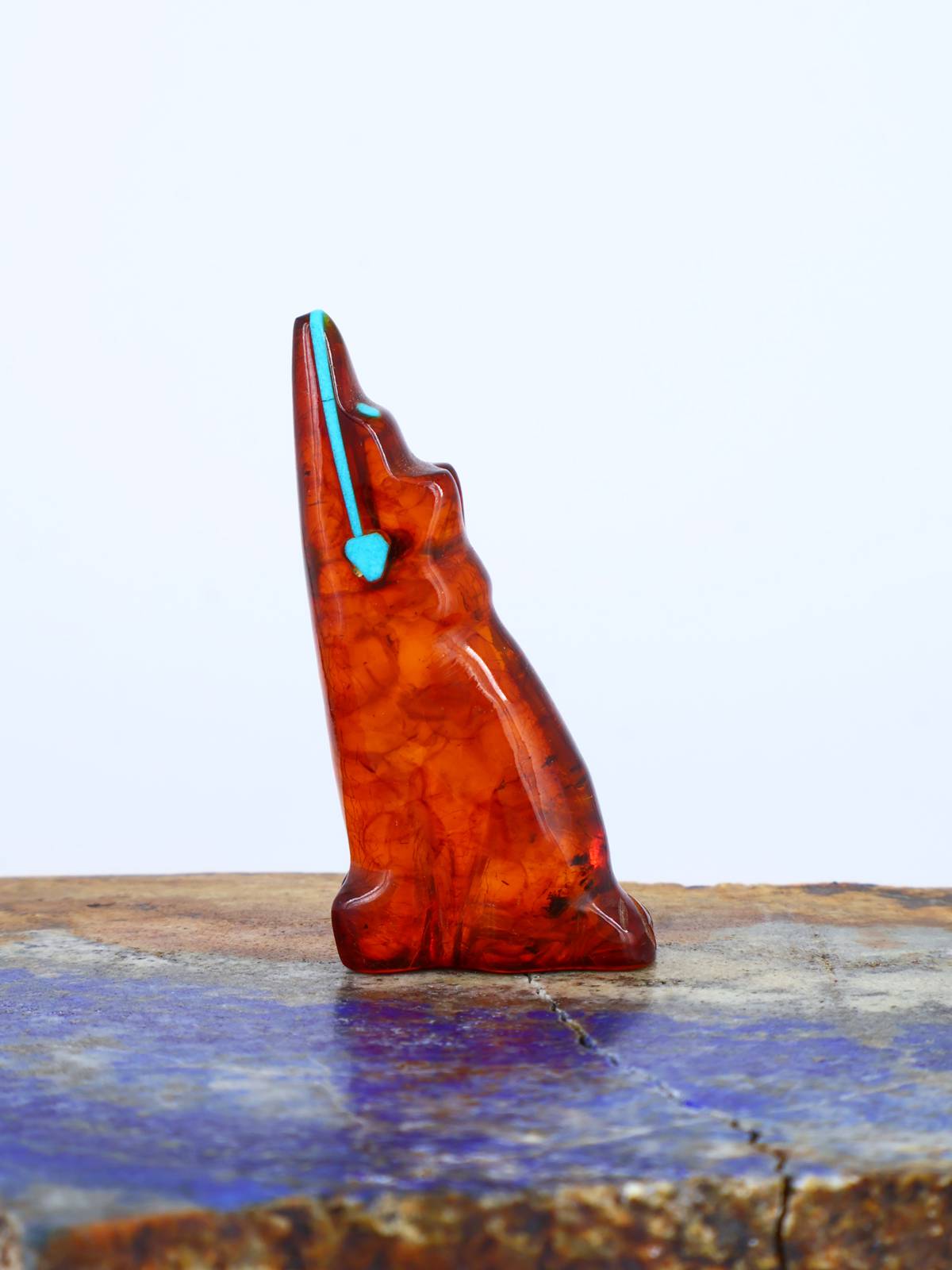 Amber Coyote Zuni Fetish