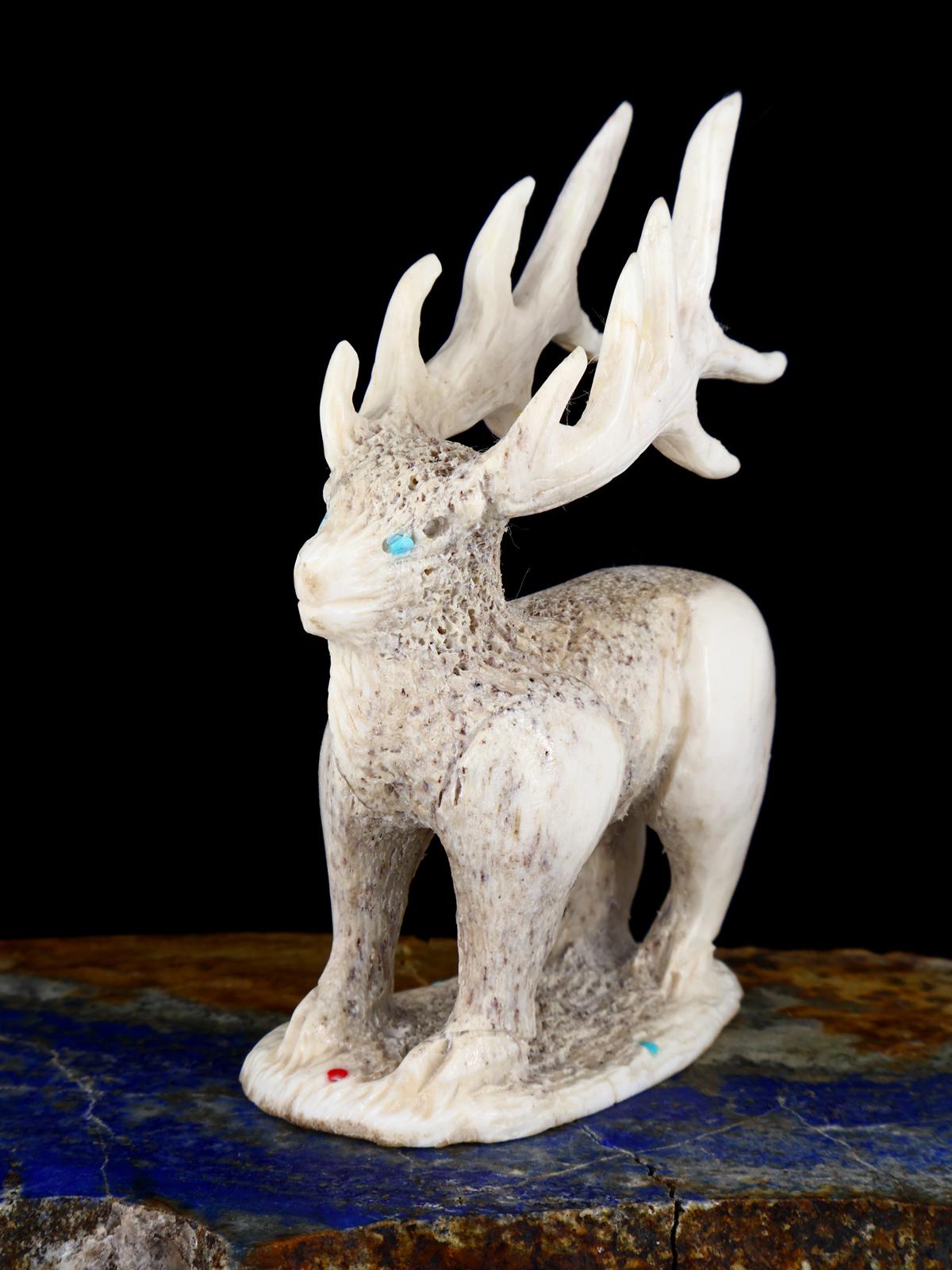 Antler Elk Zuni Fetish Carving - PuebloDirect.com