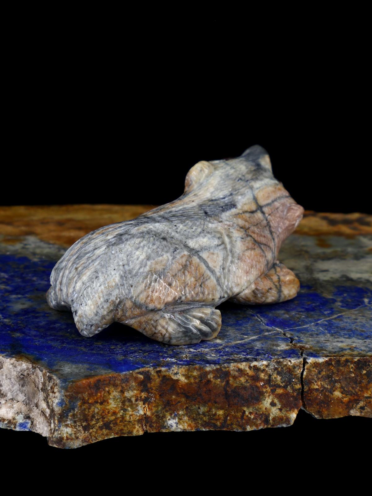 Picasso Marble Badger Zuni Fetish - PuebloDirect.com