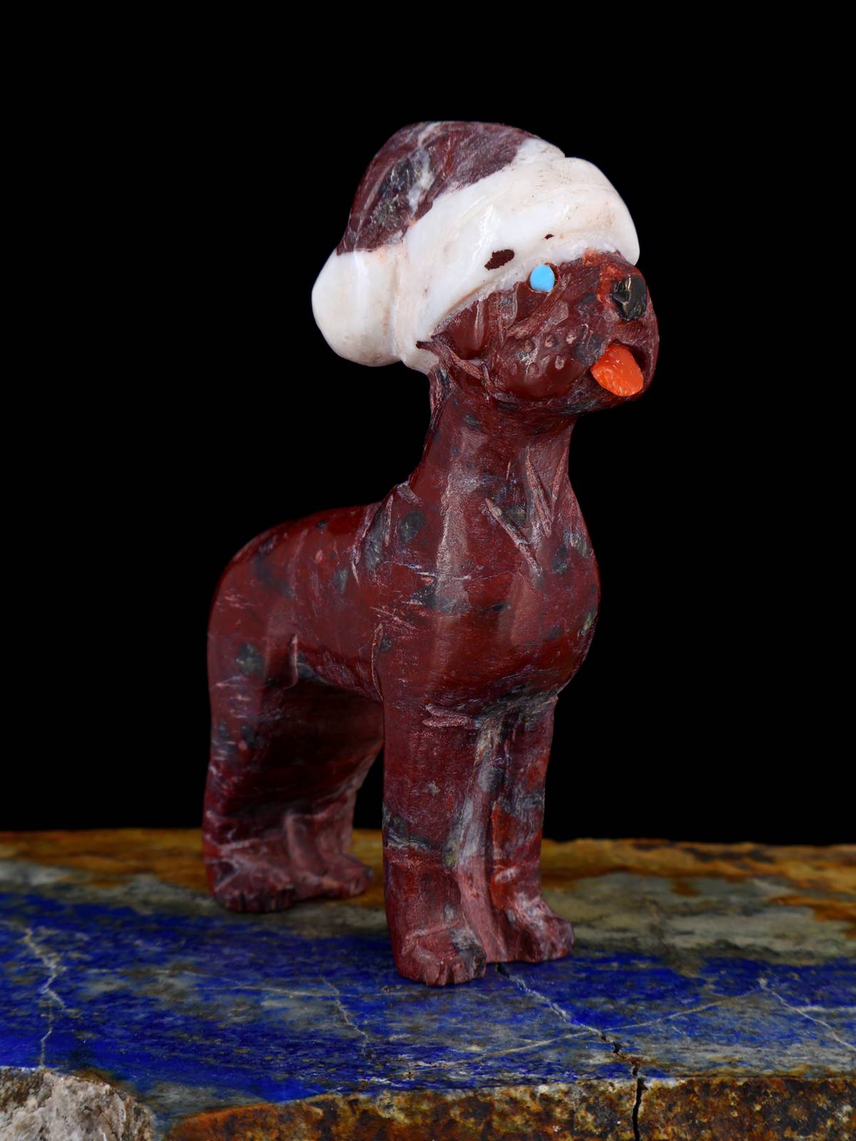 Marble Santa Doggy Zuni Fetish