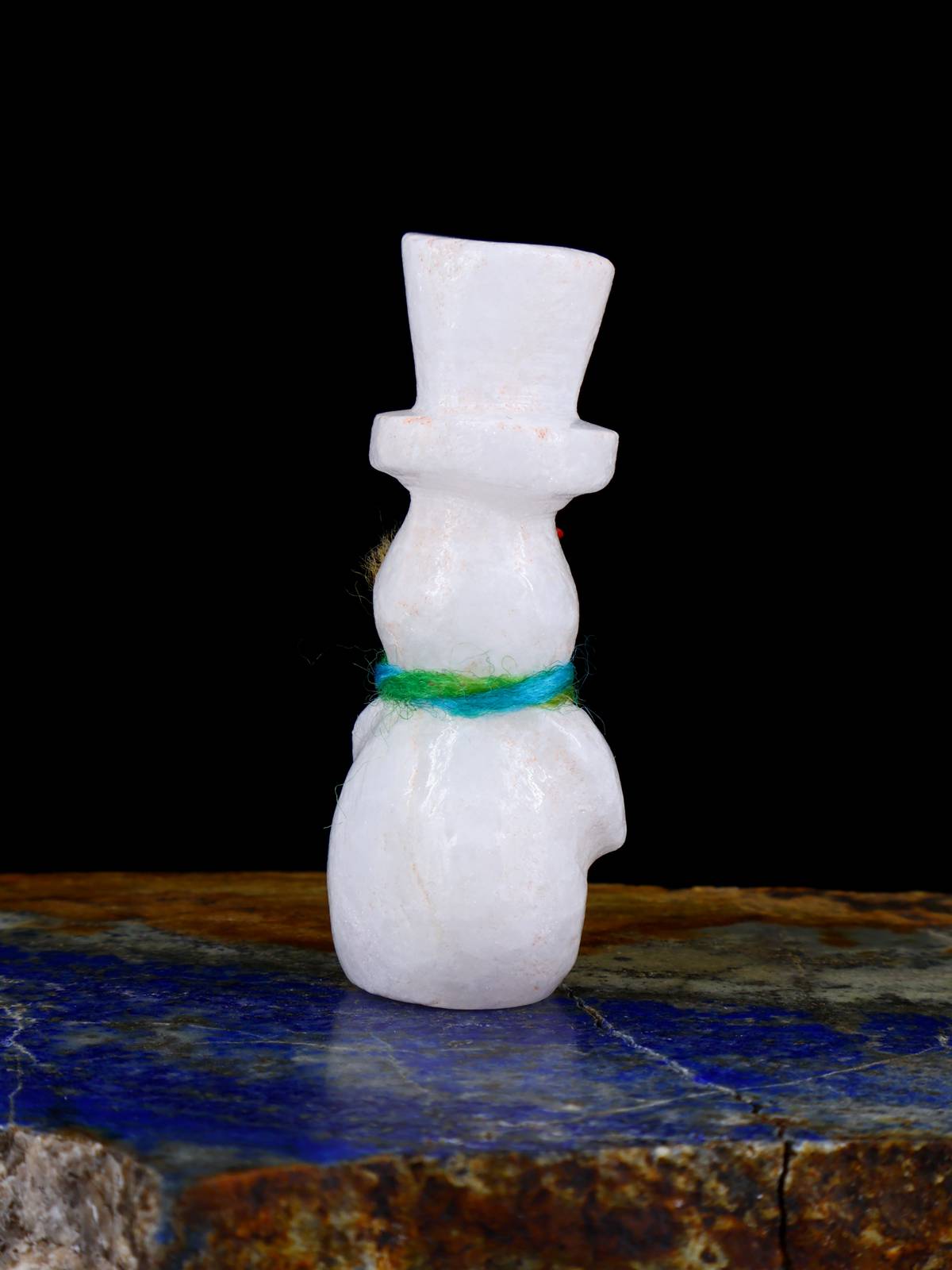 Alabaster Snowman Zuni Fetish - PuebloDirect.com
