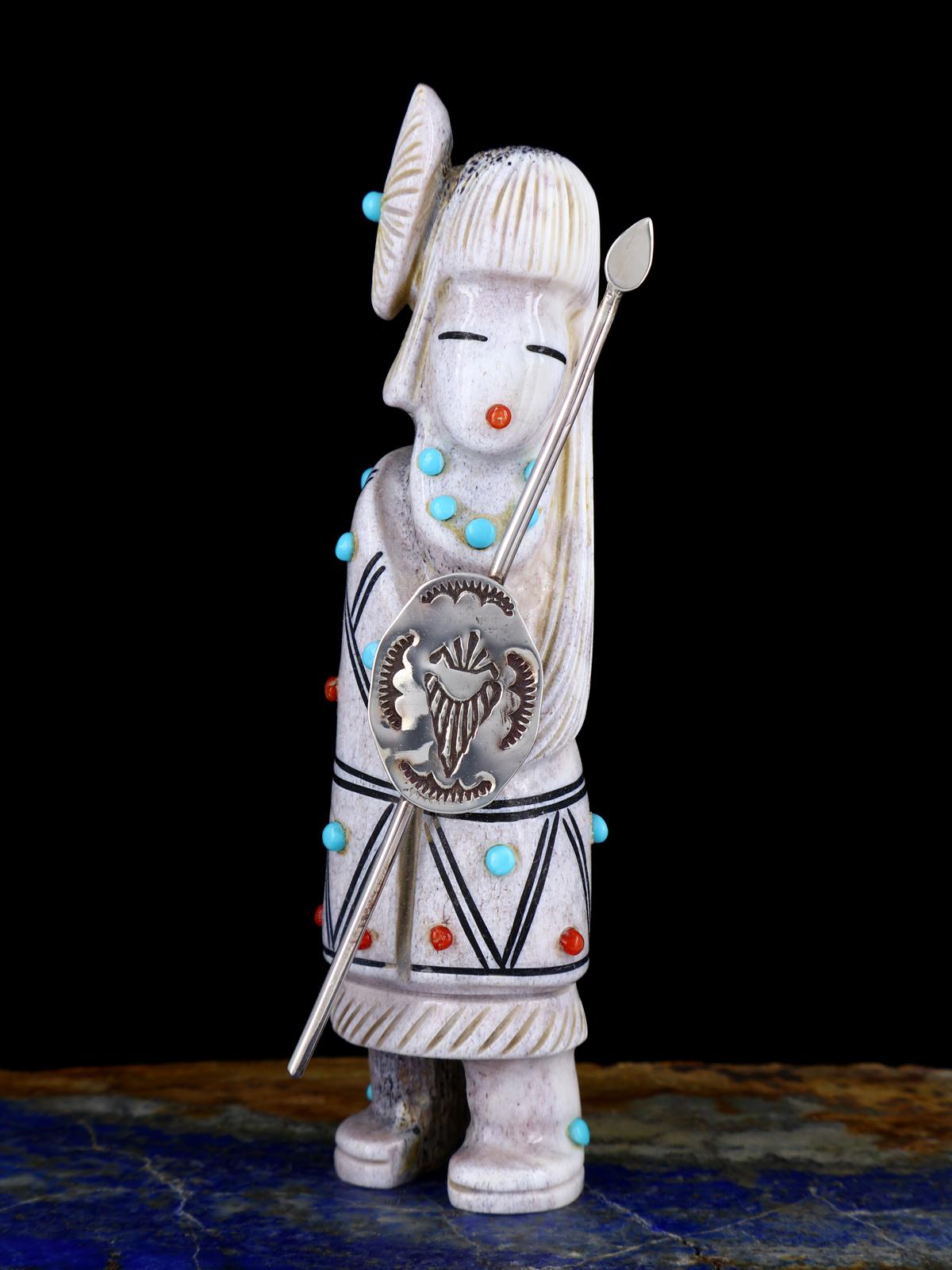 Antler Warrior Maiden Zuni Fetish - PuebloDirect.com