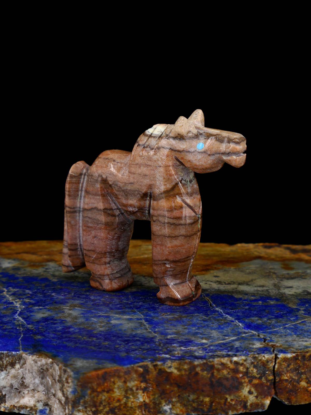 Serpentine Horse Navajo Stone Carving - PuebloDirect.com