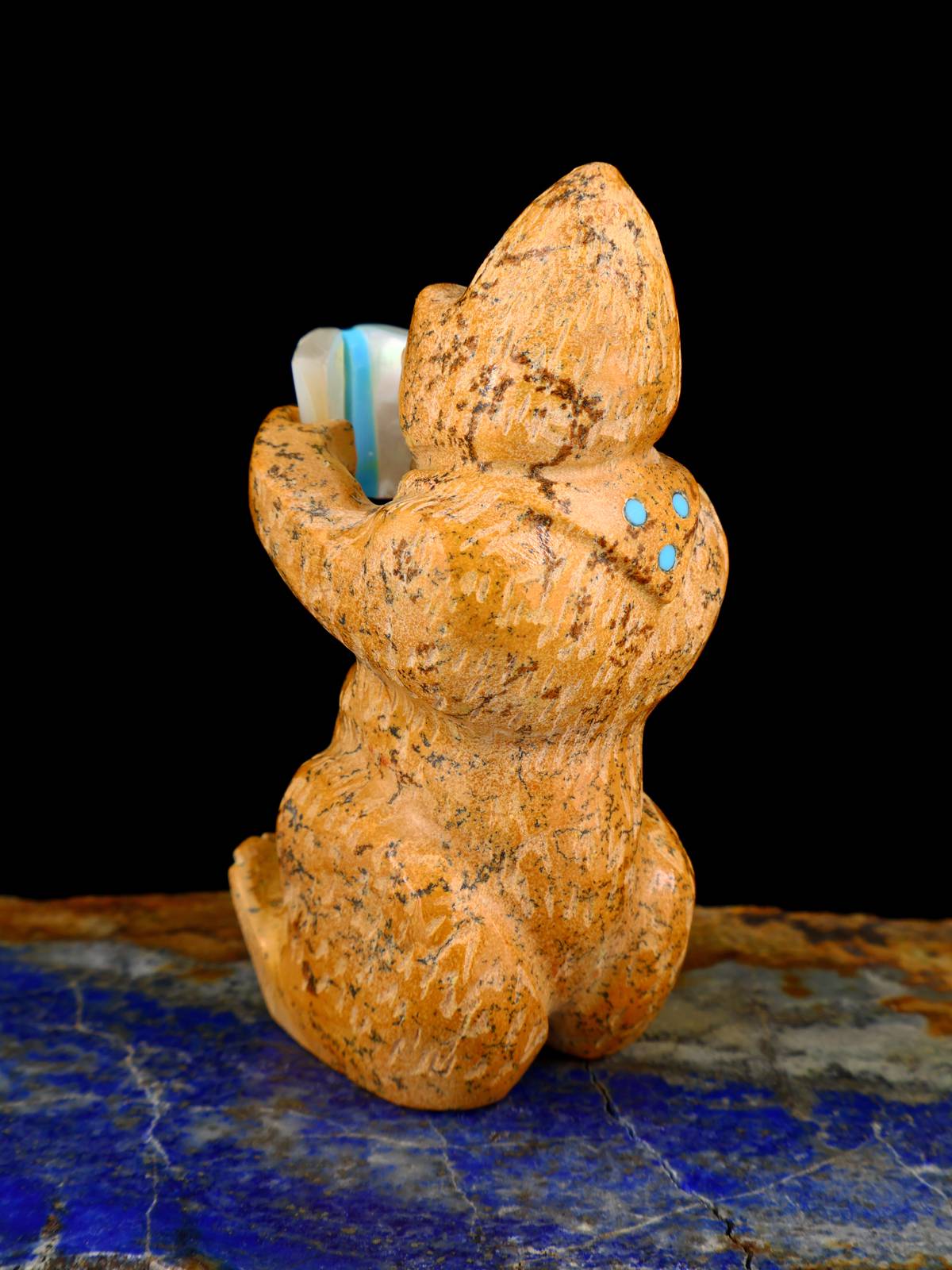 Travertine Storytime Gorilla Zuni Fetish - PuebloDirect.com