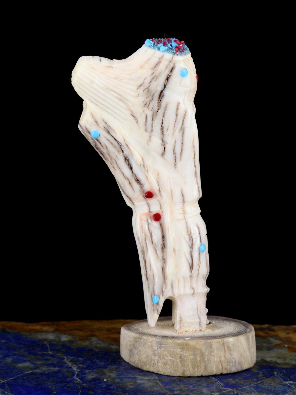 Antler Butterfly Maiden Zuni Fetish Carving