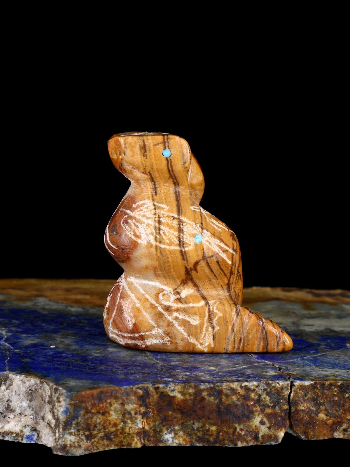 Onyx Snake Zuni Fetish