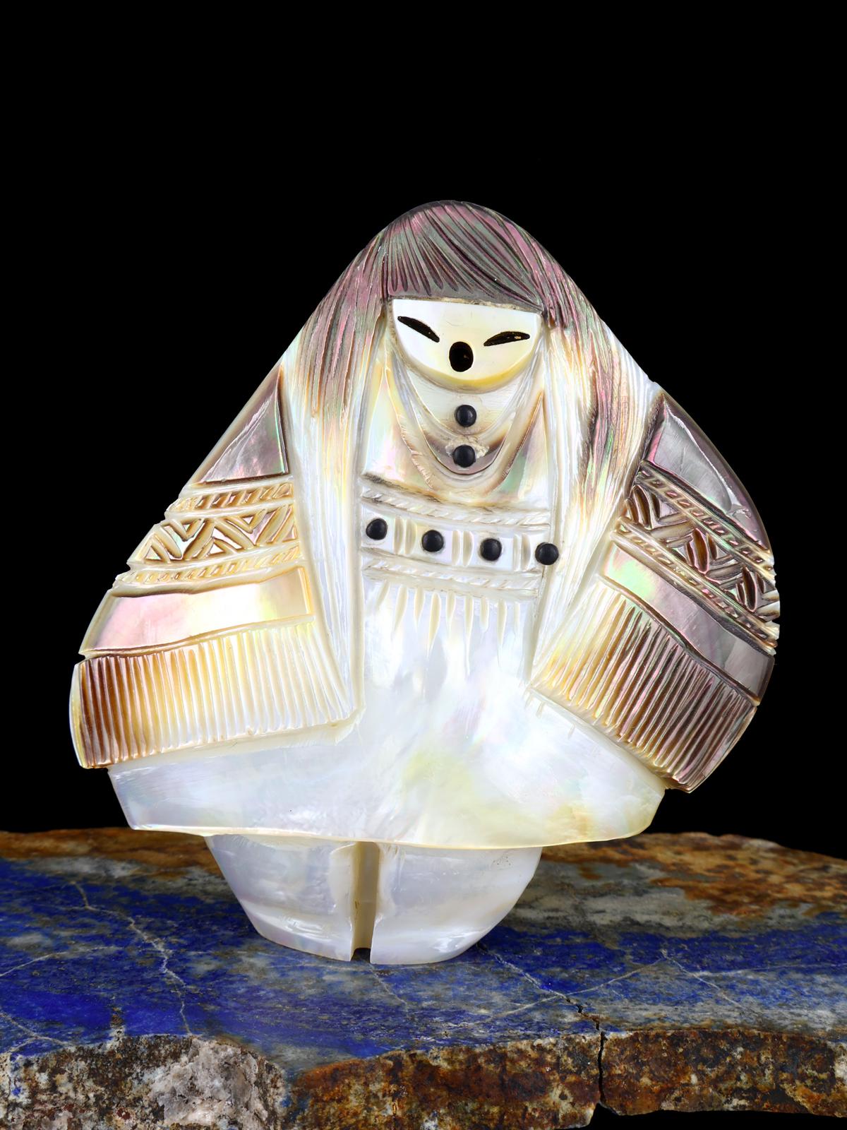 Hibou d'albâtre orange Zuni Fetish